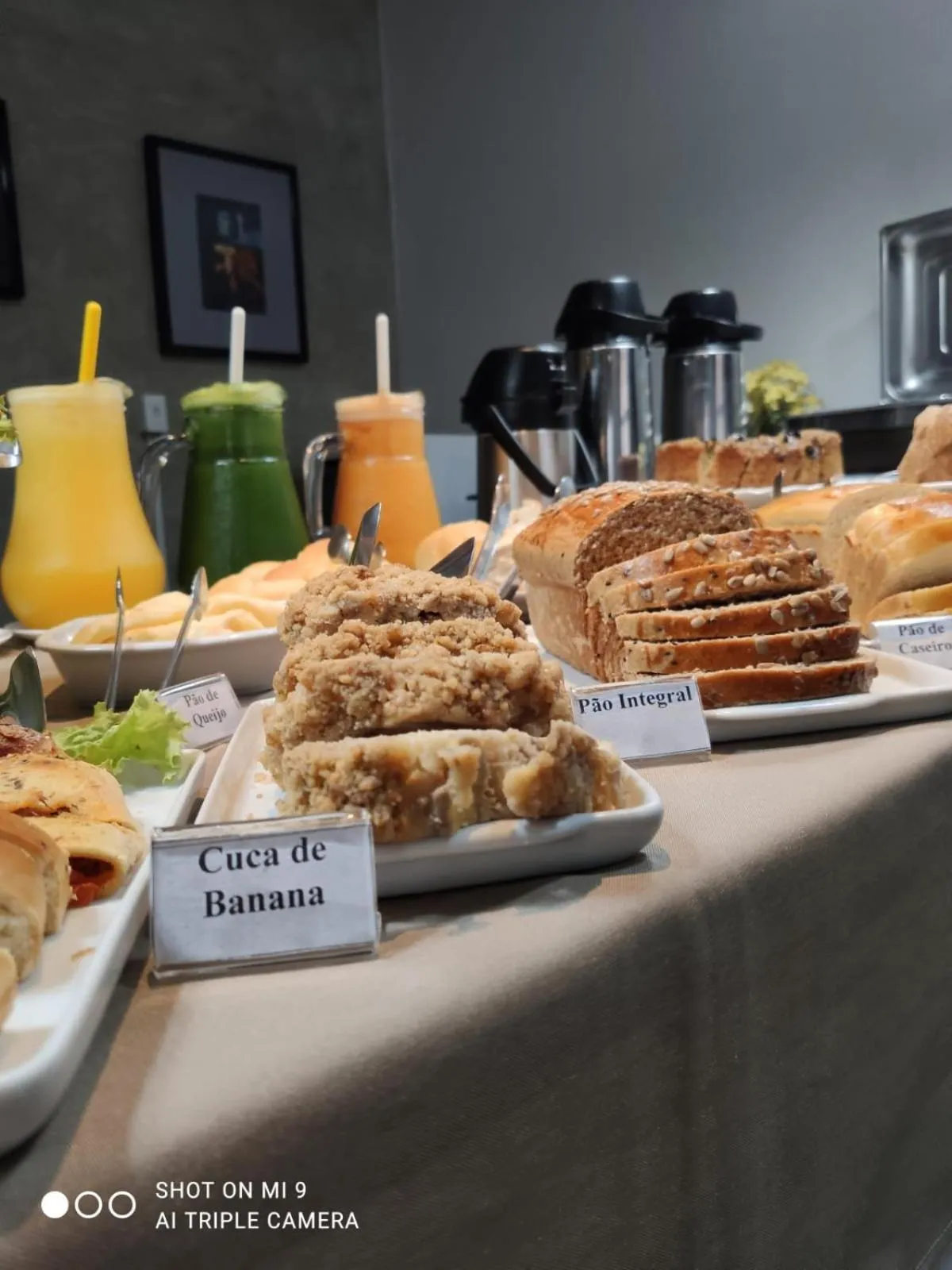 Food and drinks in Hotel Pousada Calliandra