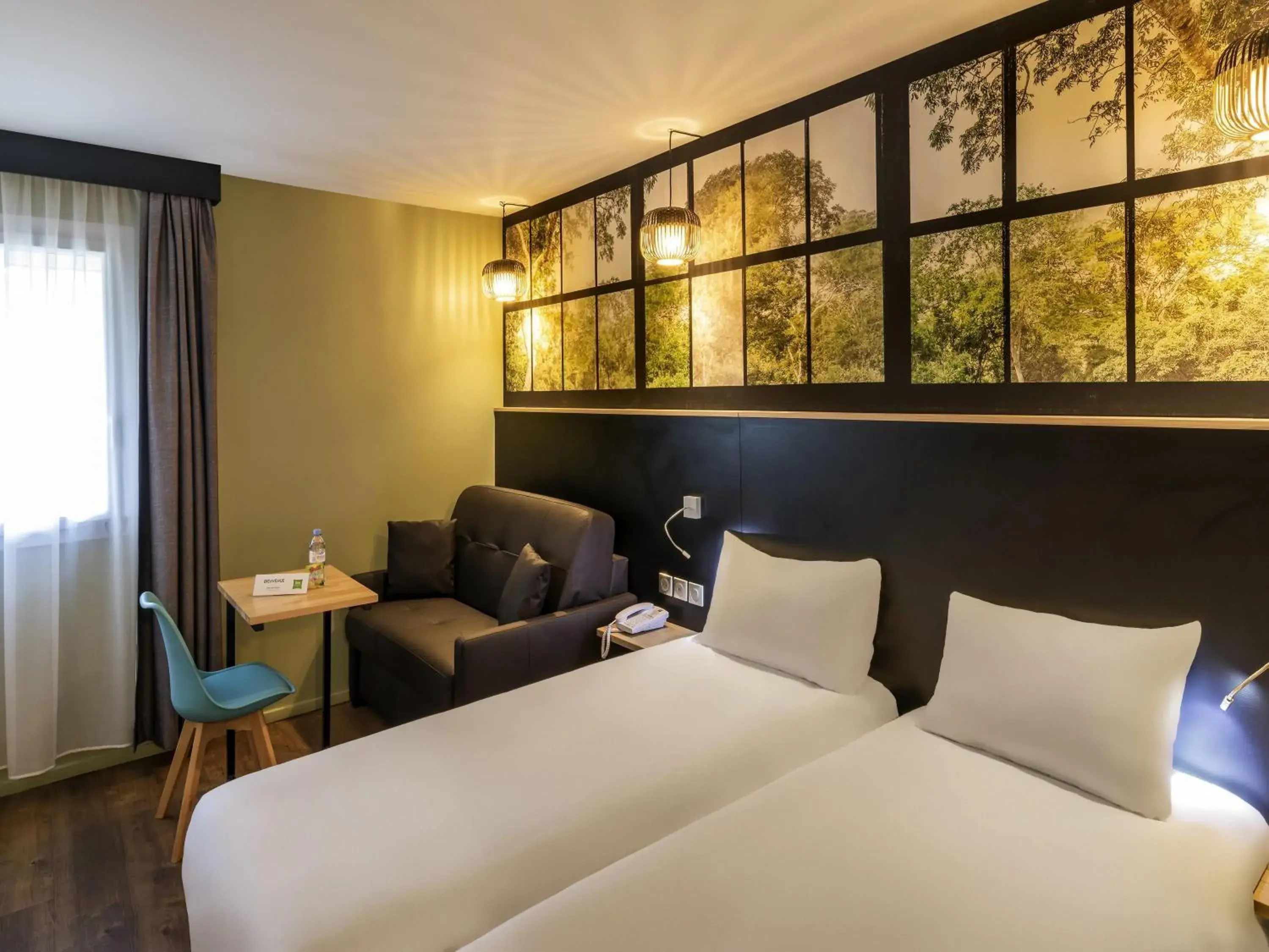 Bedroom, Bed in ibis Styles Parc des Expositions de Villepinte Bedroom, Bed in ibis Styles Parc des Expositions de Villepinte