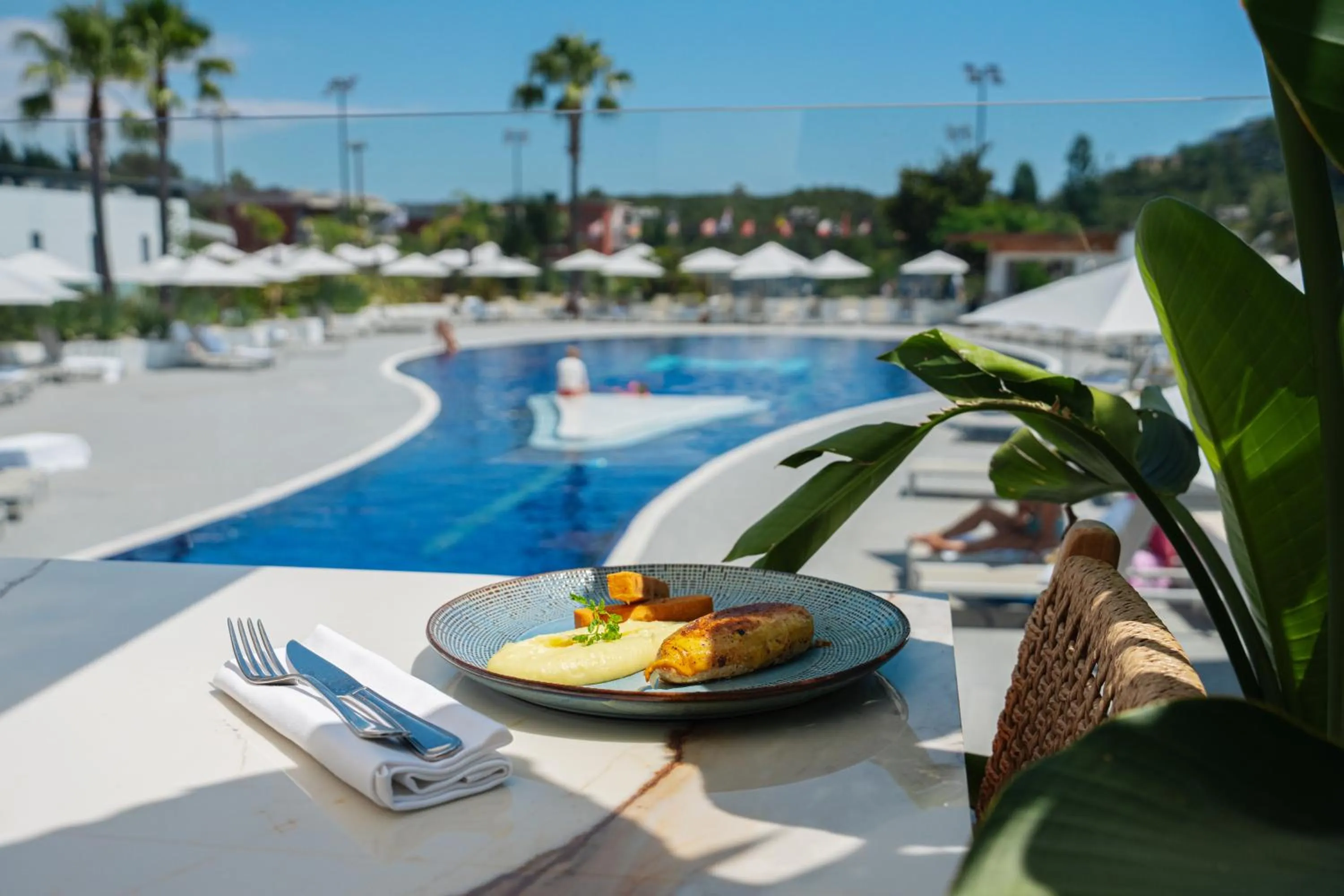 Pool view in Mouratoglou Hotel & Resort