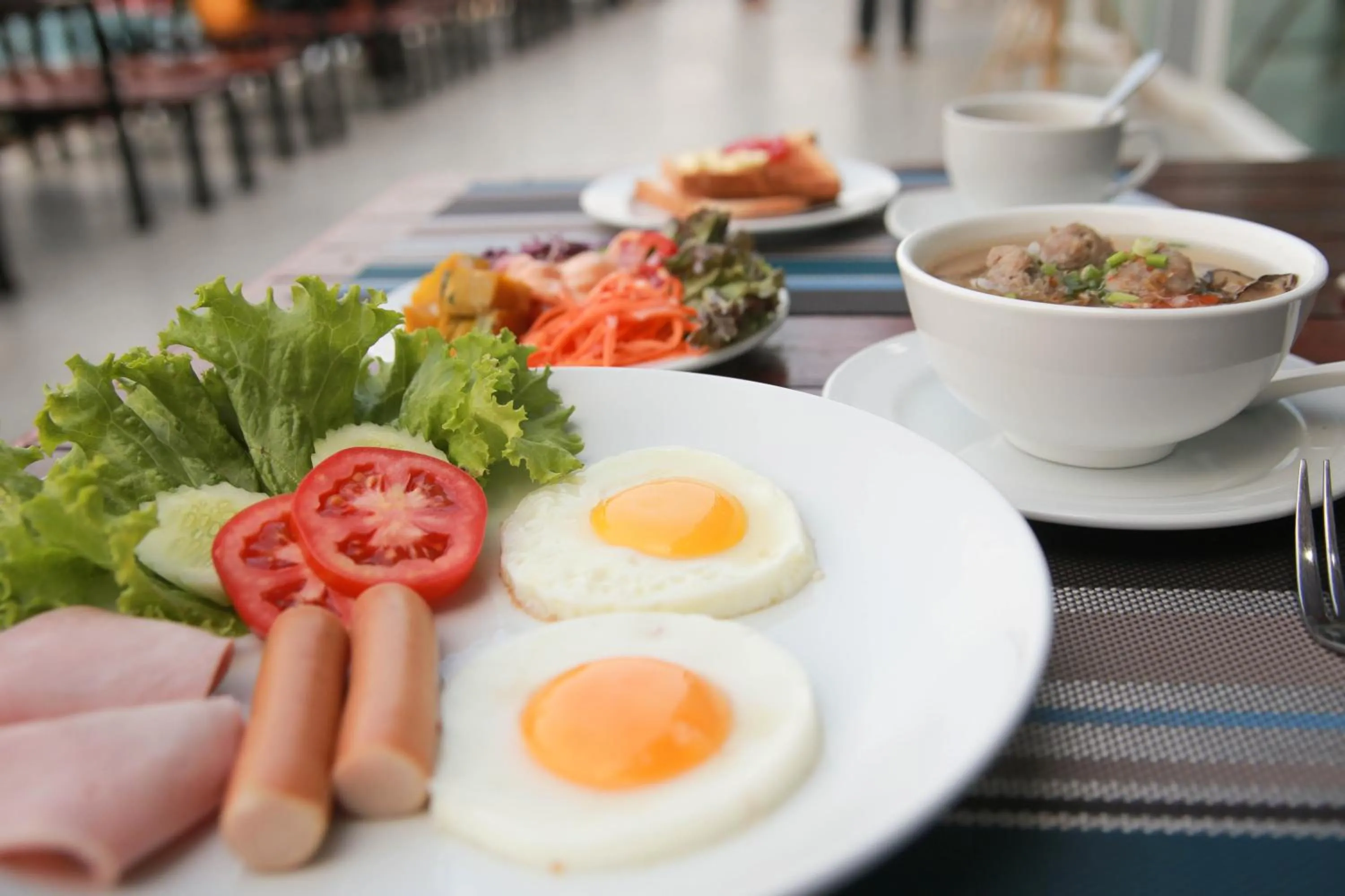 Breakfast in River Kwai View Hotel Kanchanaburi