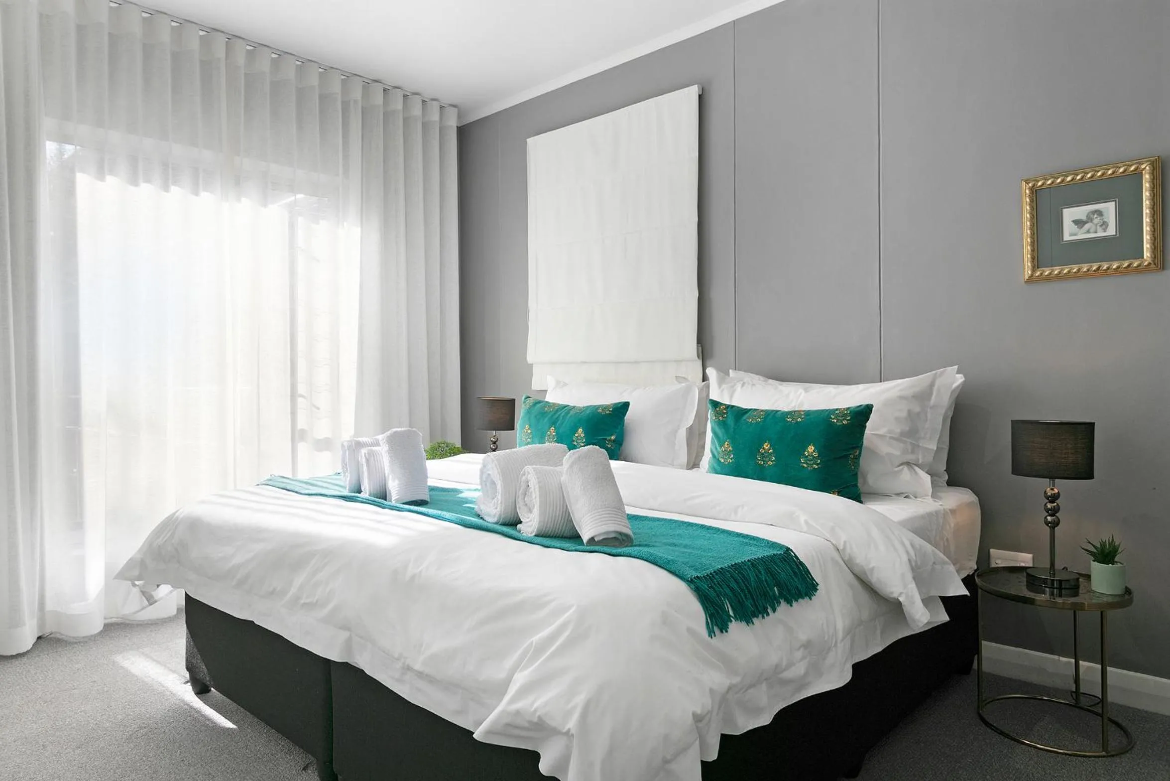 Bed in Century City Luxury Two Bedroom Apartment