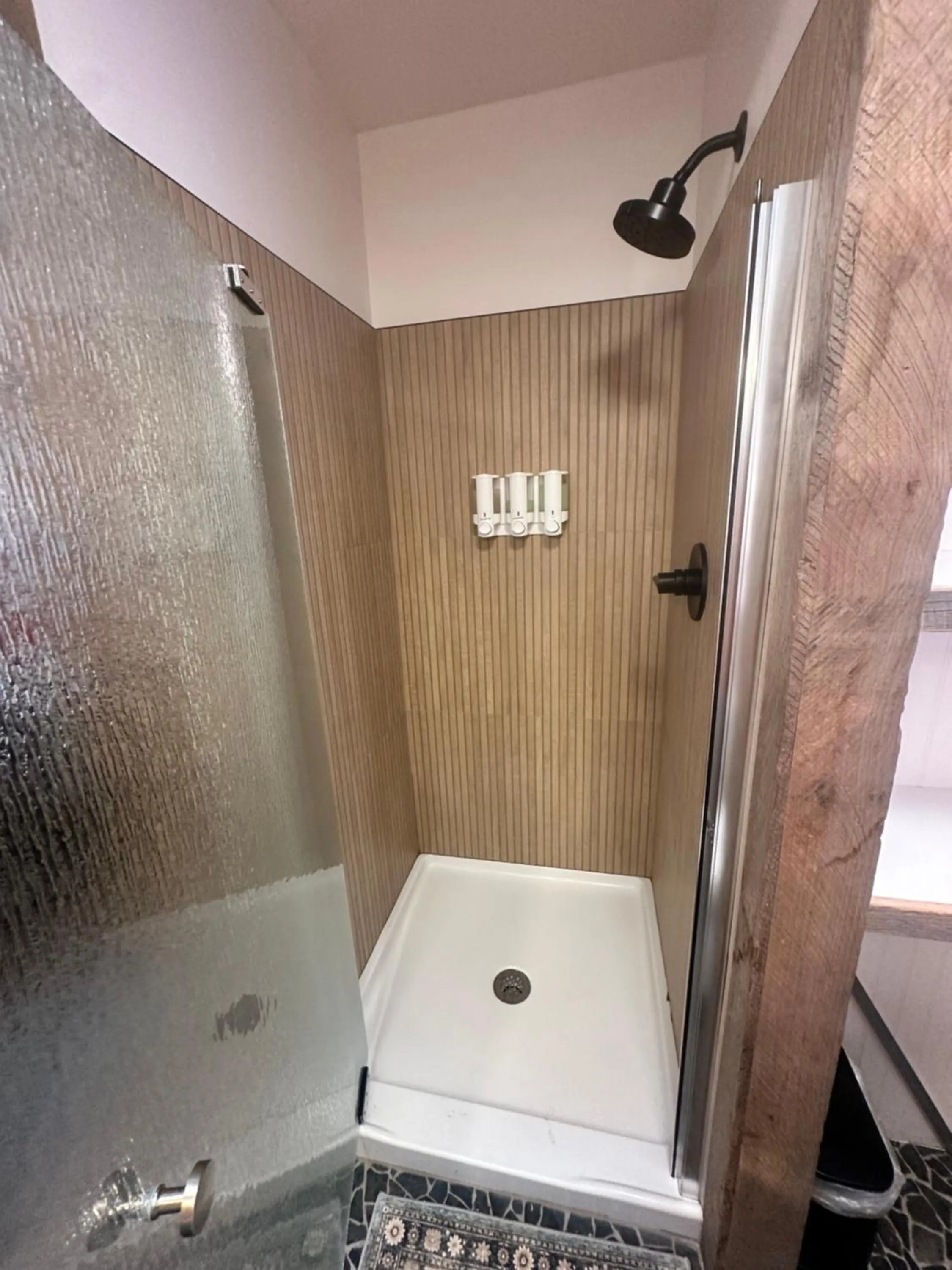 Shower in Brundage Bungalows