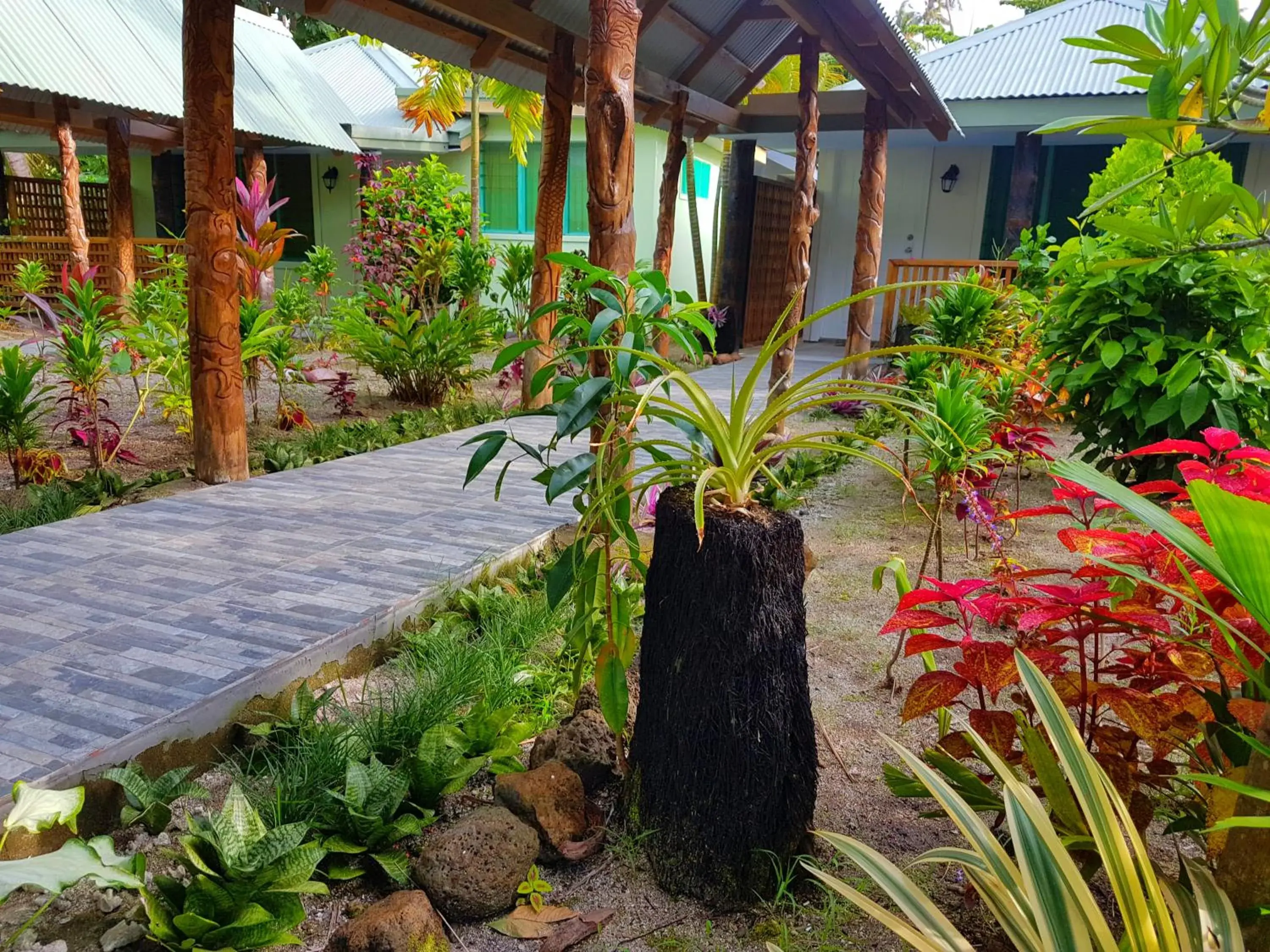 Garden view in Le Uaina Beach Resort Garden view in Le Uaina Beach Resort