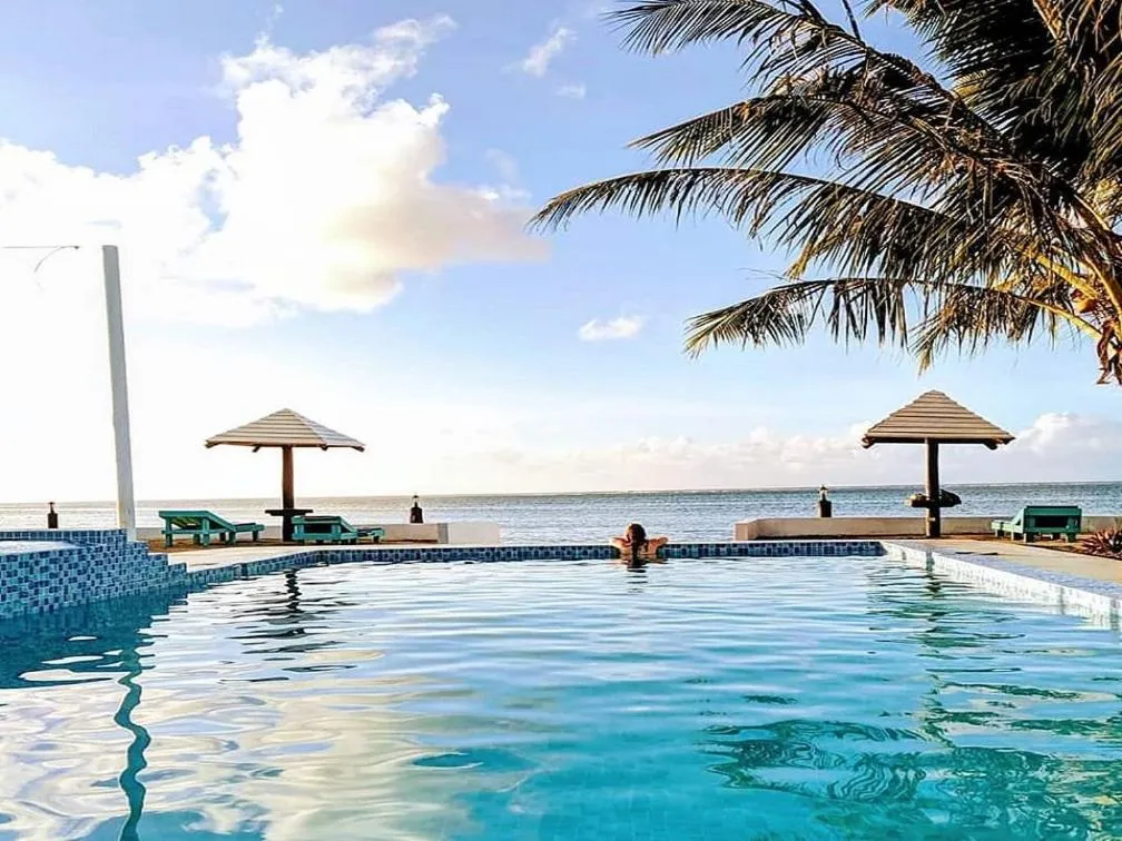 Pool view in Le Uaina Beach Resort