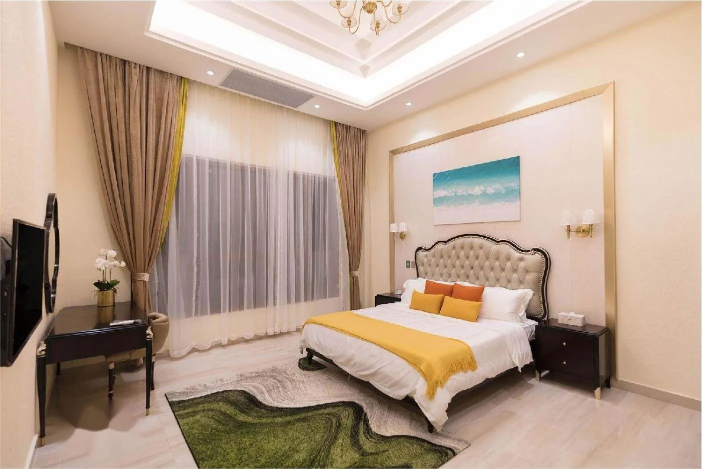 Bed in Hanamitsu Hotel & Spa