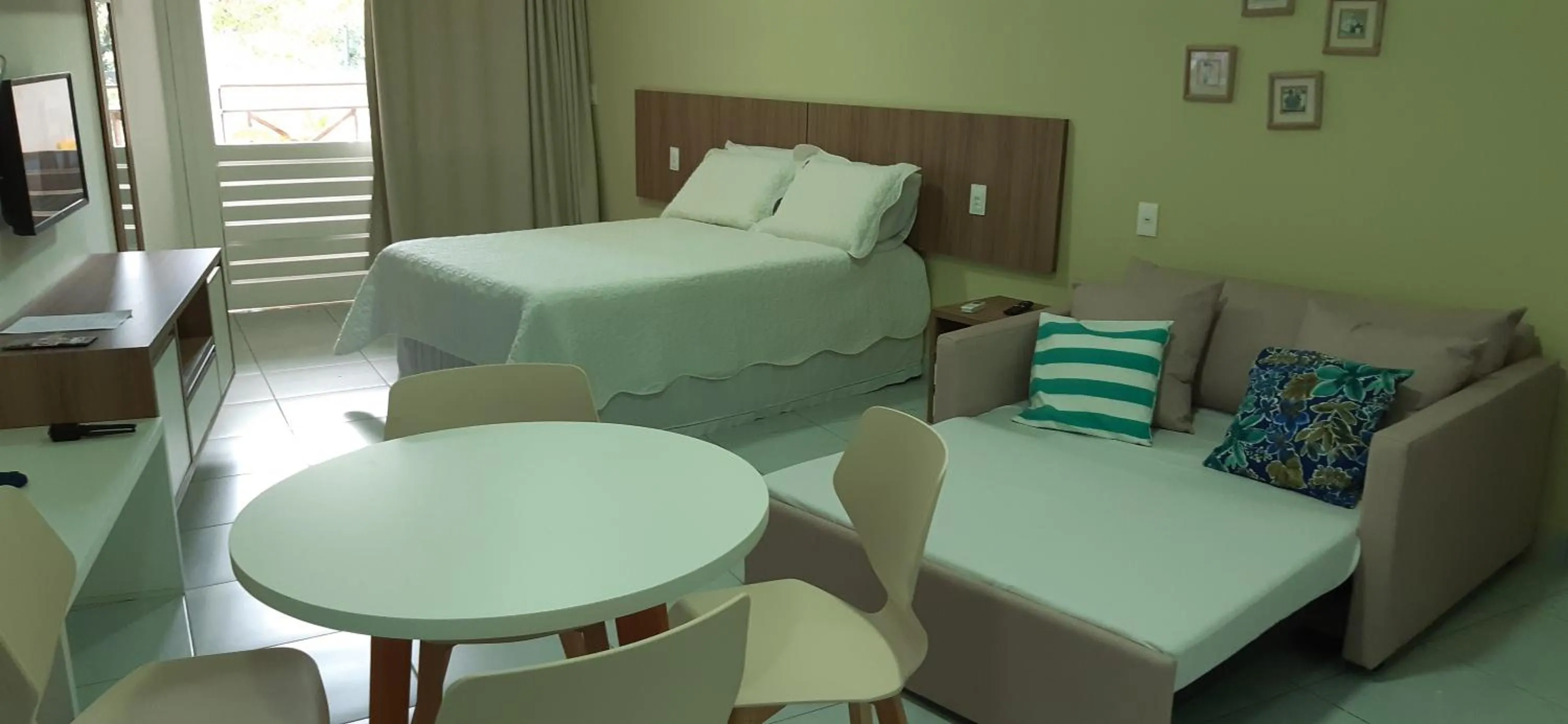 View (from property/room), Bed in Apartamento moderno e totalmente acessível