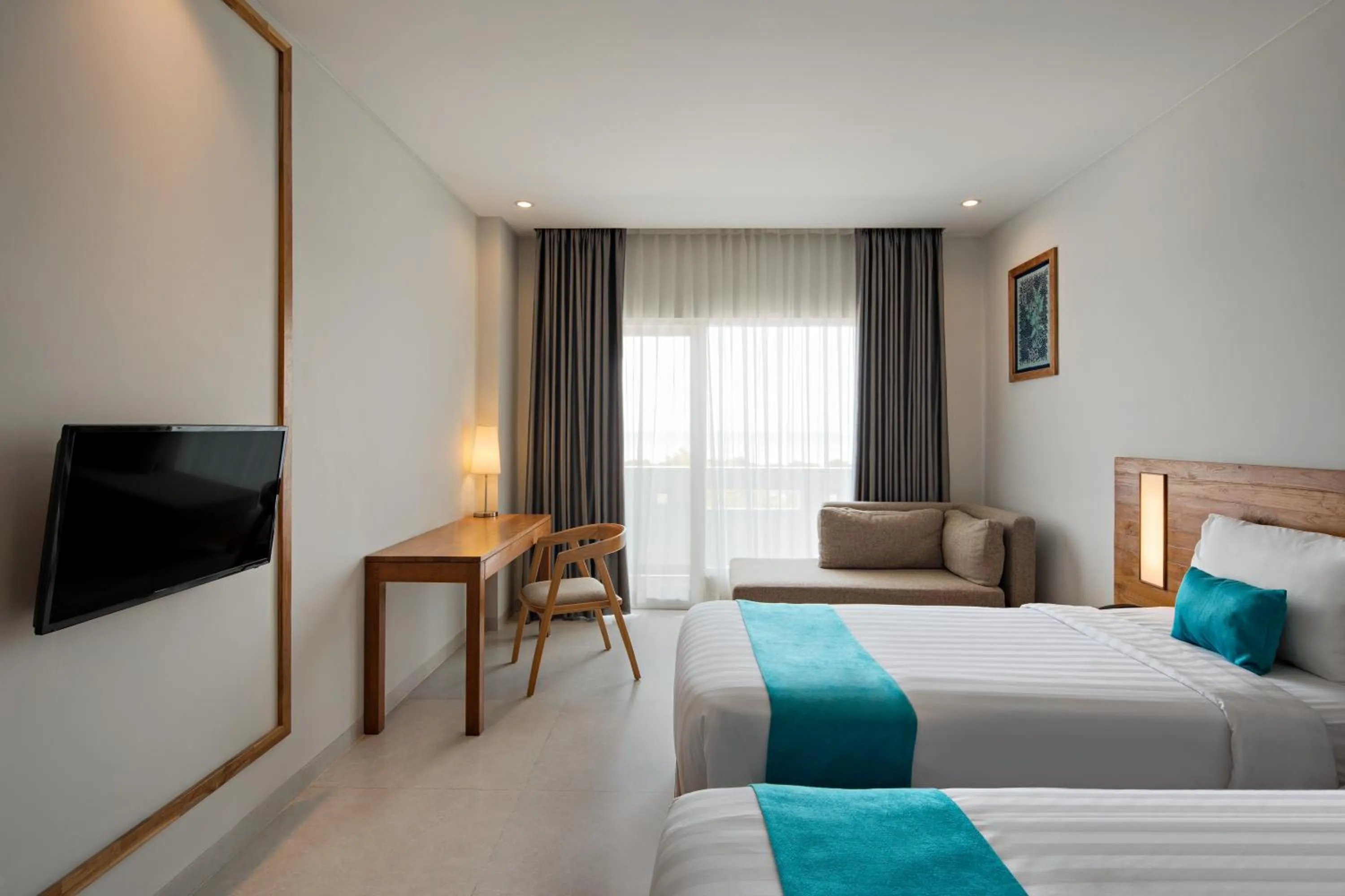 TV and multimedia, Bed in Pollos Hotel & Gallery