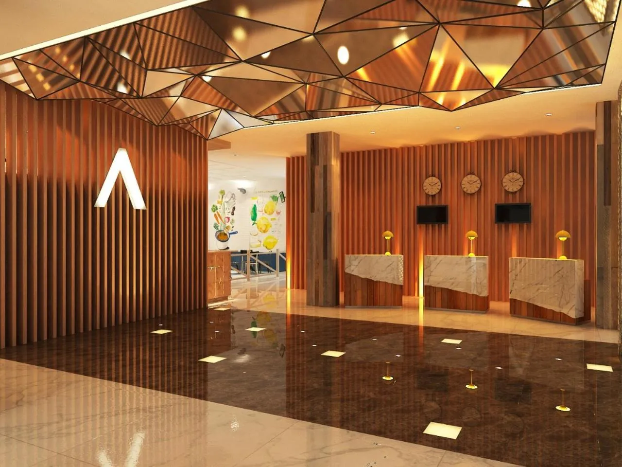 Lobby or reception in Pollos Hotel & Gallery