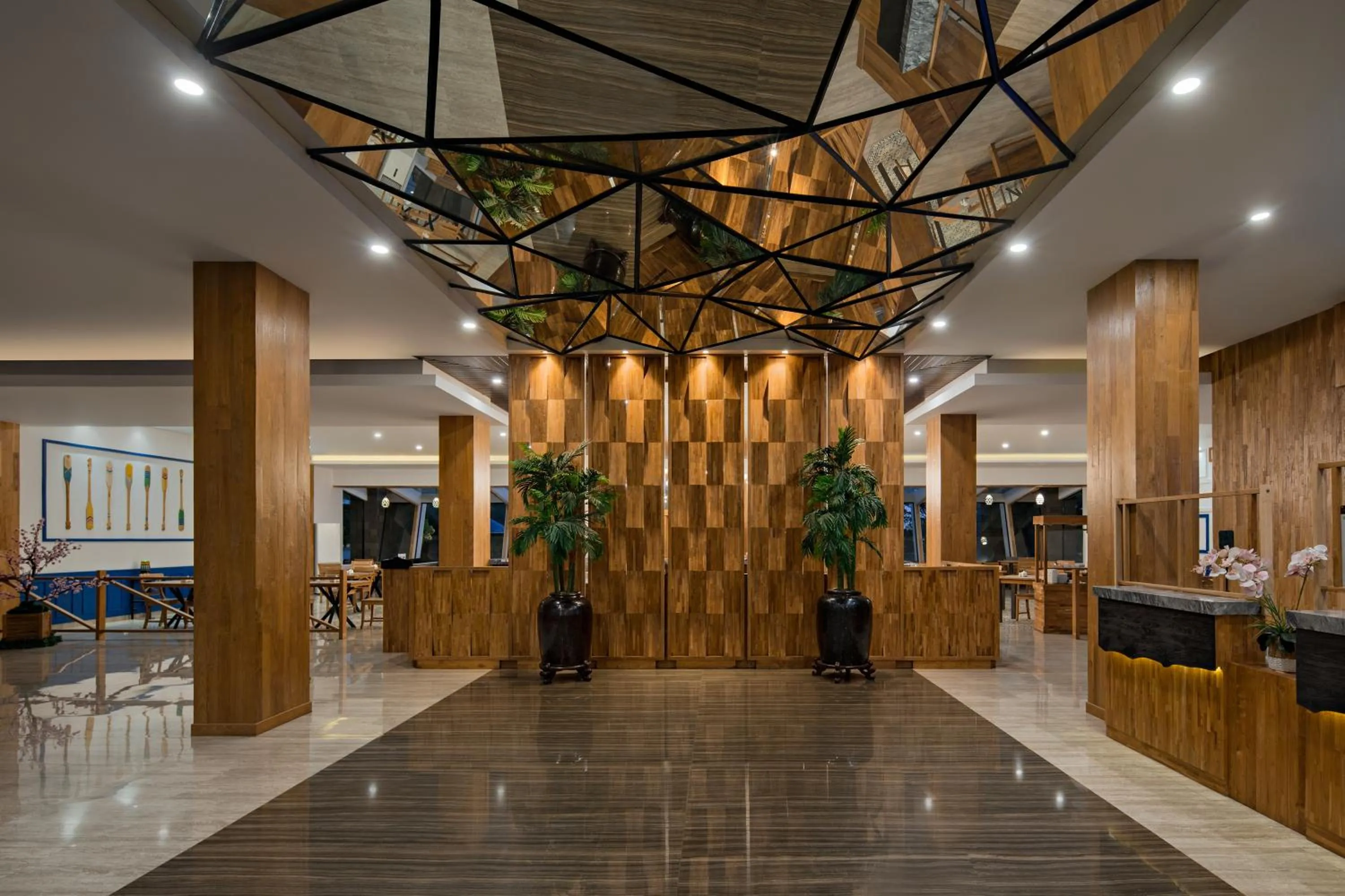 Lobby or reception in Pollos Hotel & Gallery