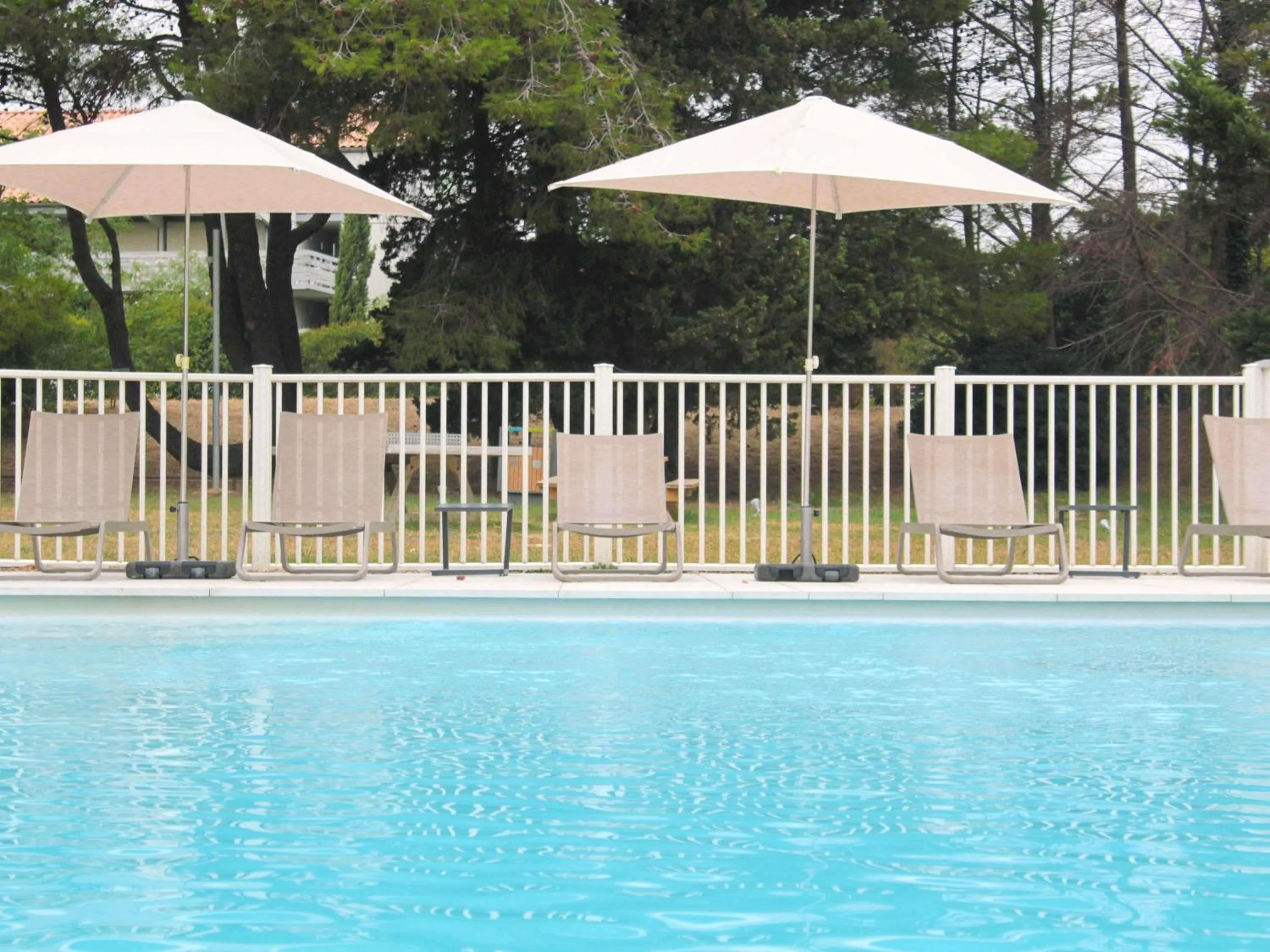 Pool view in Novotel Narbonne Sud A9/A61