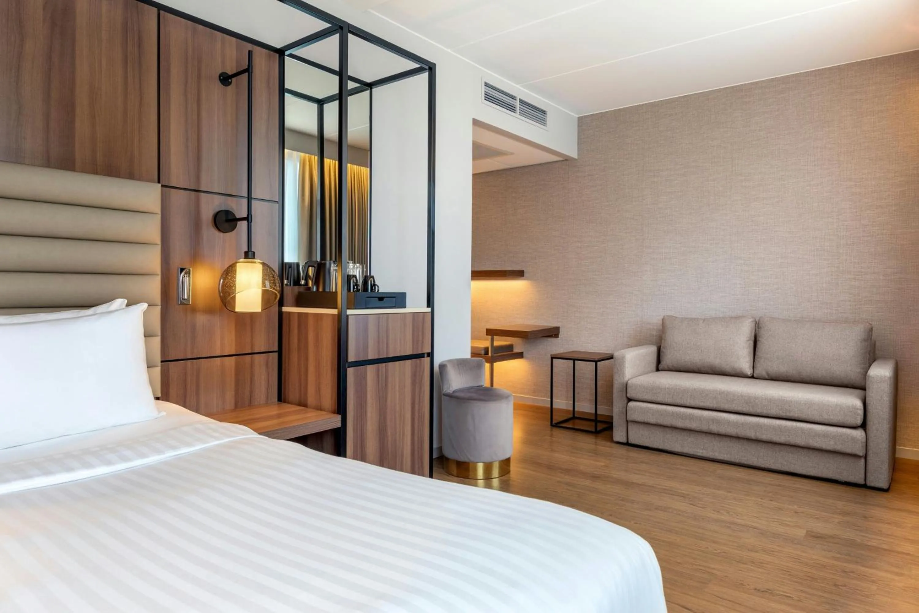 Photo of the whole room, Bed in AC Hotel by Marriott Stockholm Ulriksdal