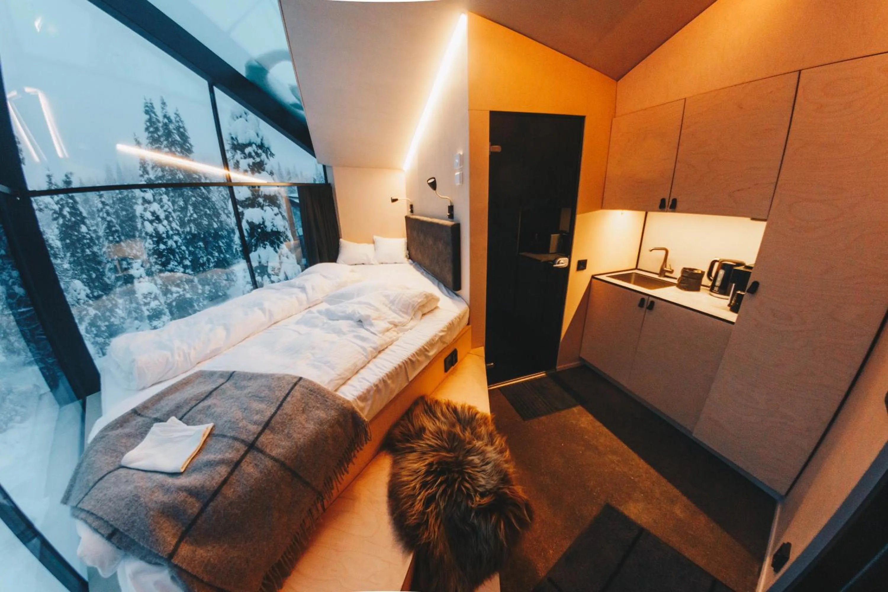 Bed in Magical Pond Nature Igloos