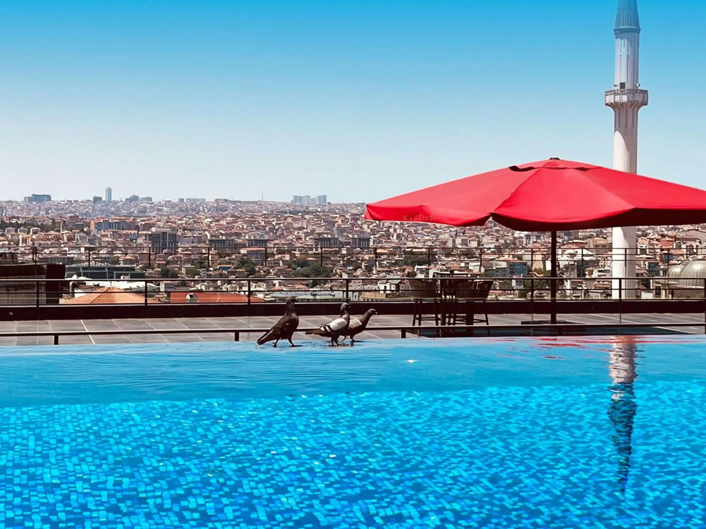 Pool view in Sofitel Istanbul Taksim Pool view in Sofitel Istanbul Taksim