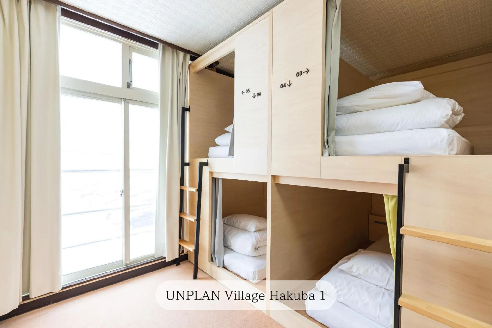 Bed in UNPLAN Village Hakuba