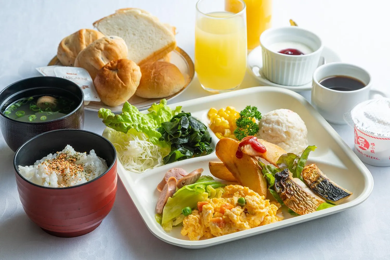 Buffet breakfast in Hiroshima Intelligent Hotel Stadium Mae