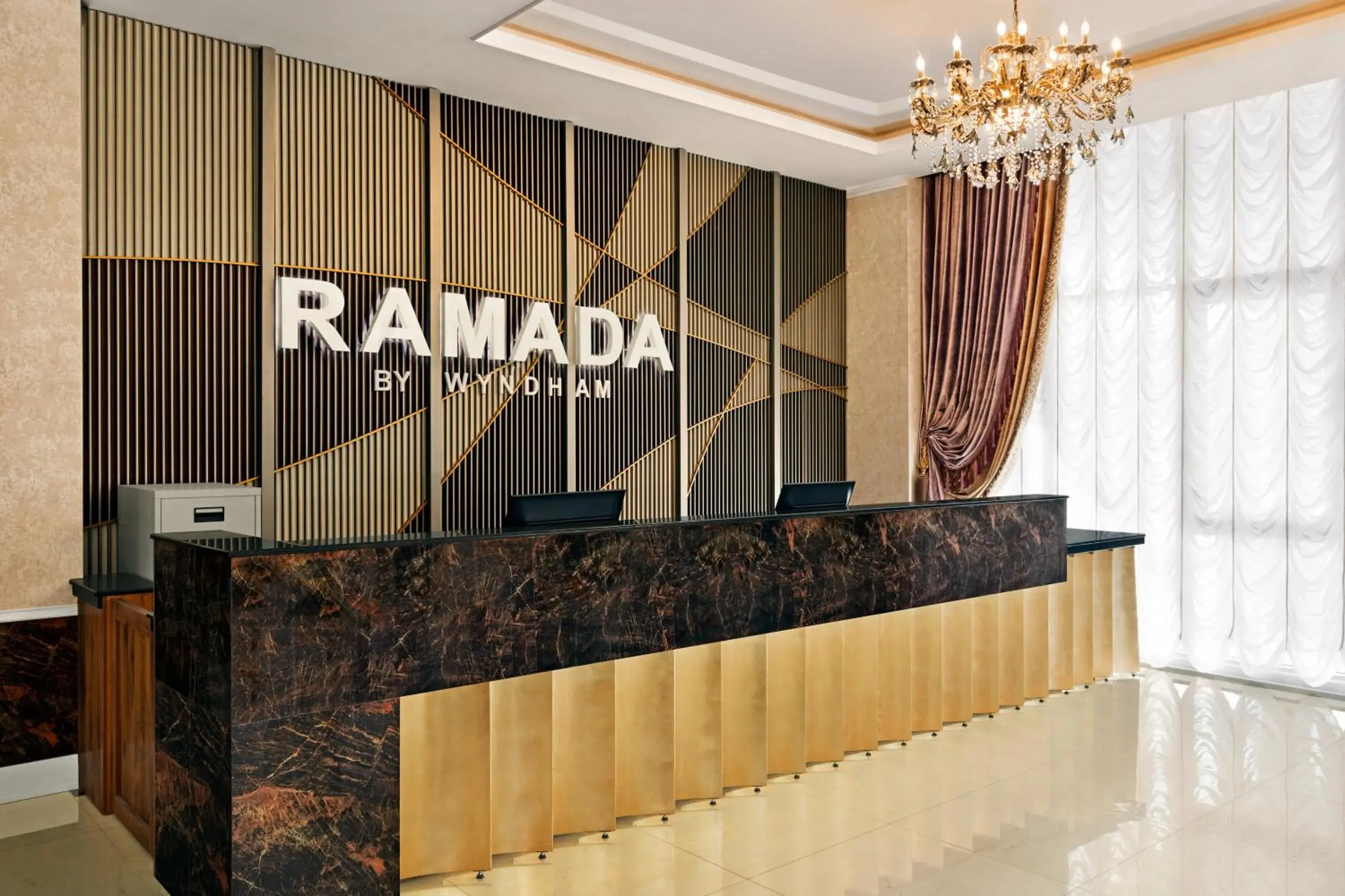 Lobby or reception in Ramada by Wyndham Shymkent Lobby or reception in Ramada by Wyndham Shymkent