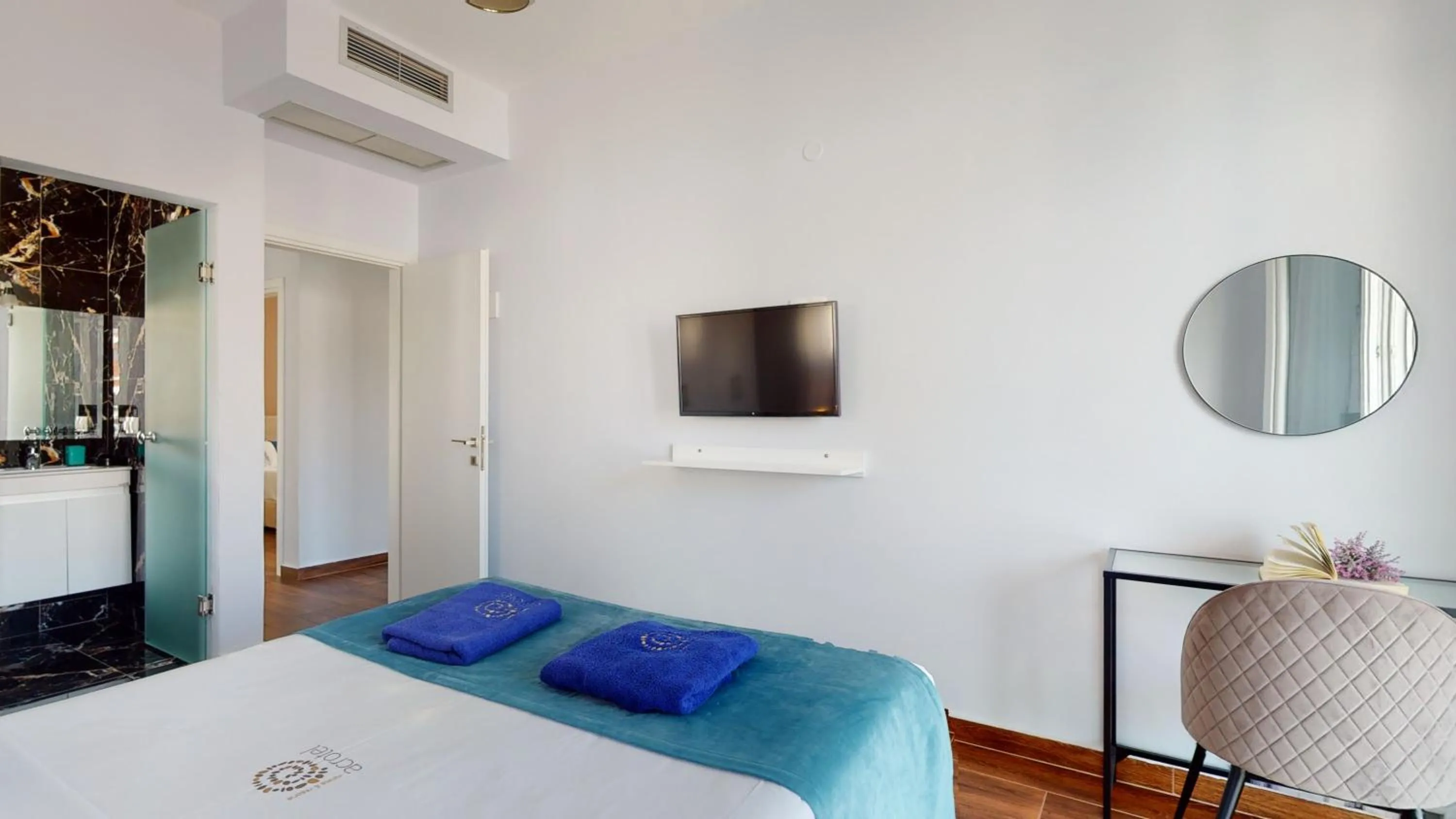 Bedroom, Bed in Acrotel Porto Brava Luxury Villas