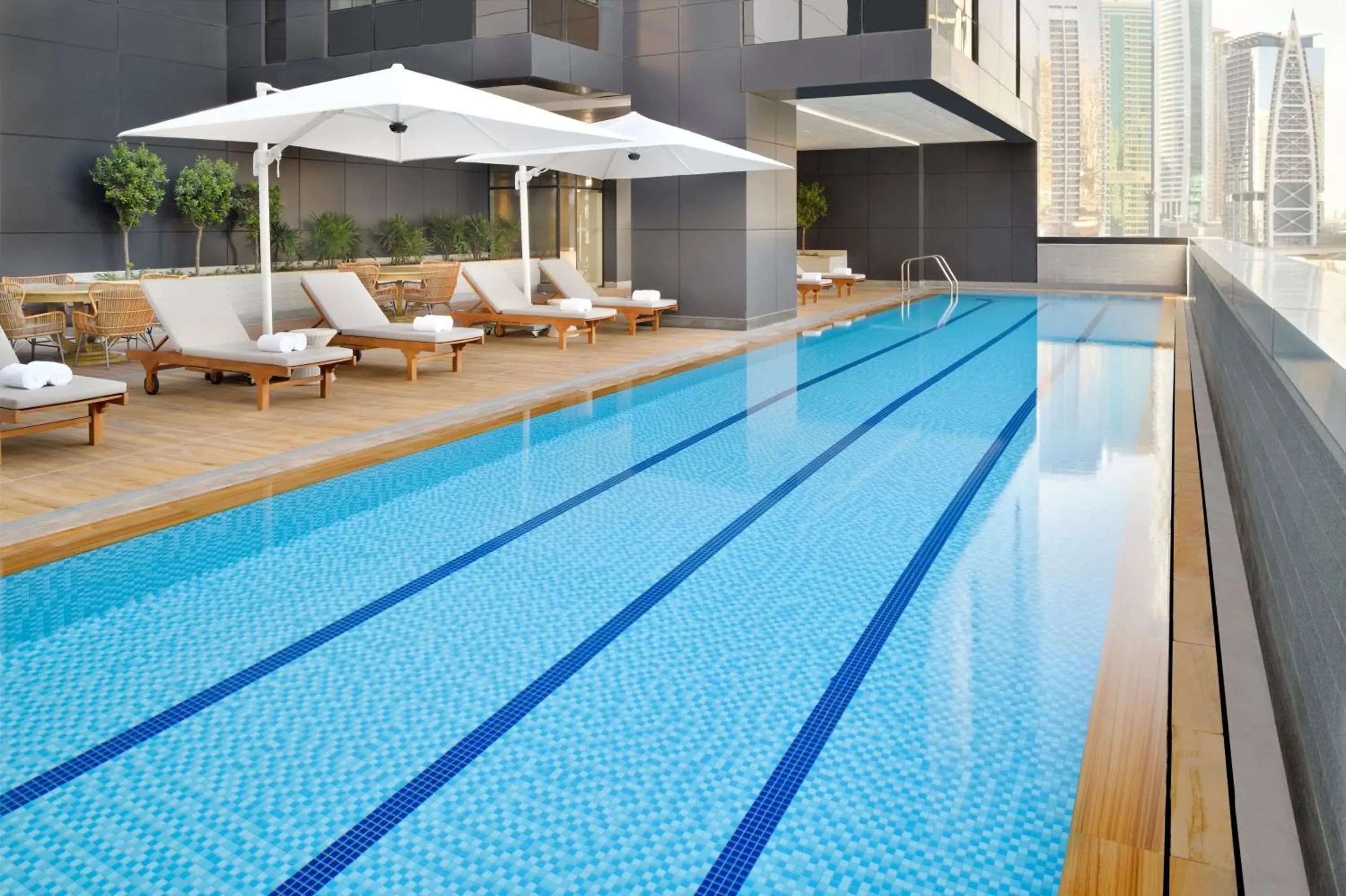 Swimming pool in Crowne Plaza Dubai Marina by IHG Swimming pool in Crowne Plaza Dubai Marina by IHG