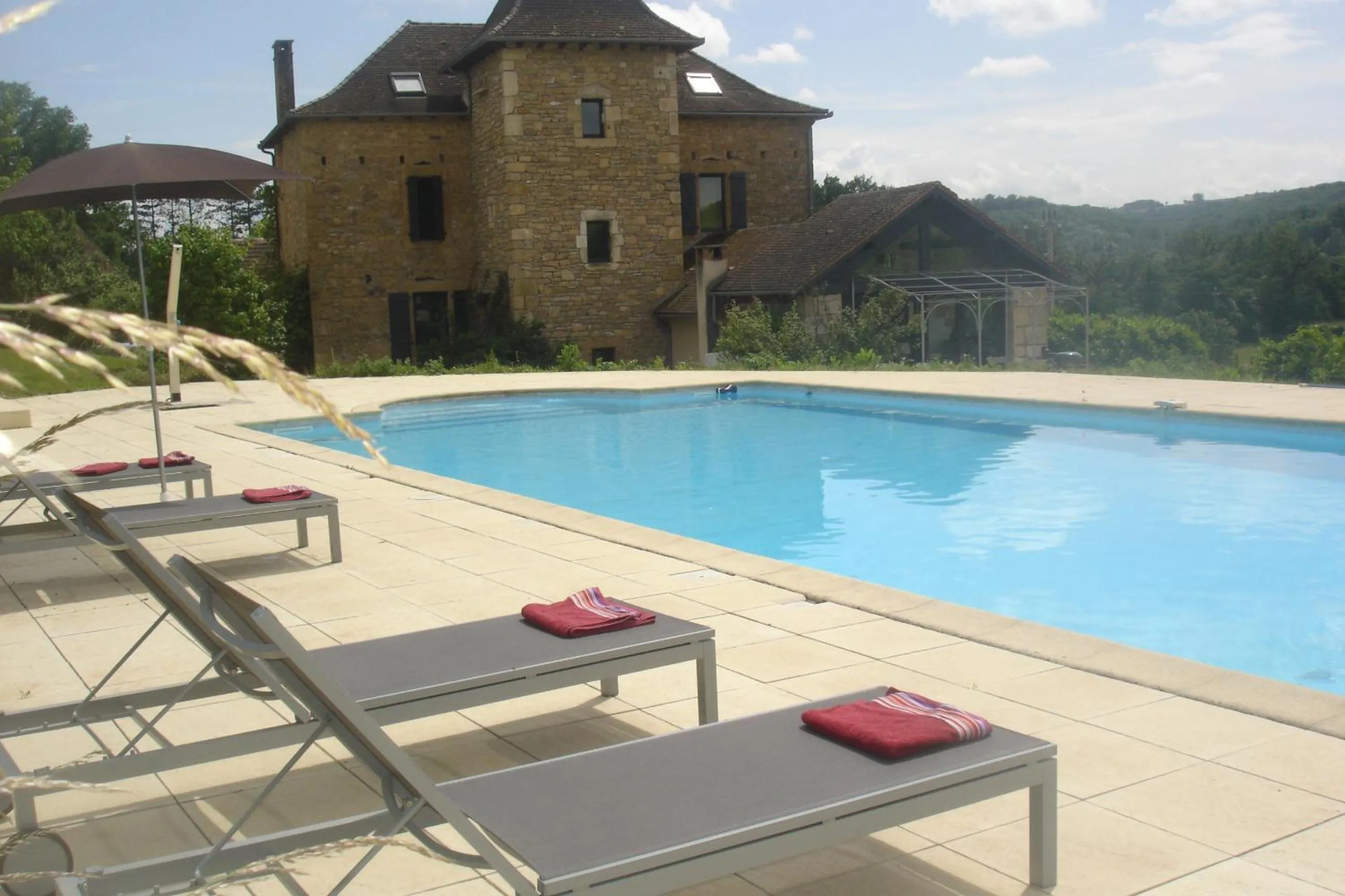 Swimming pool in Hotel La Bastie d'Urfé