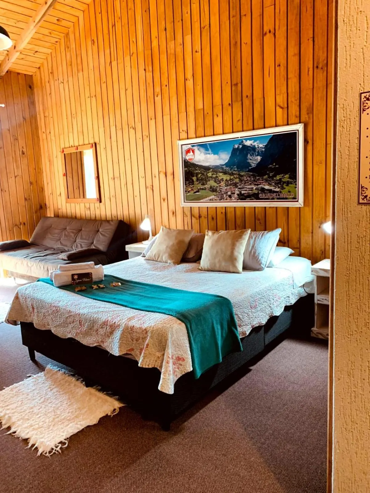 Bed in Pousada Chalé Suiço Bombinhas