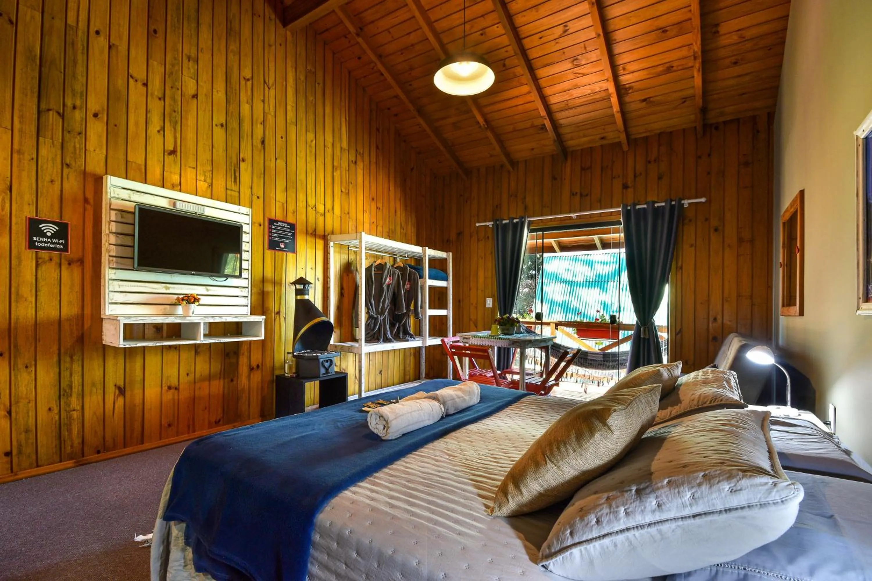 Bed in Pousada Chalé Suiço Bombinhas