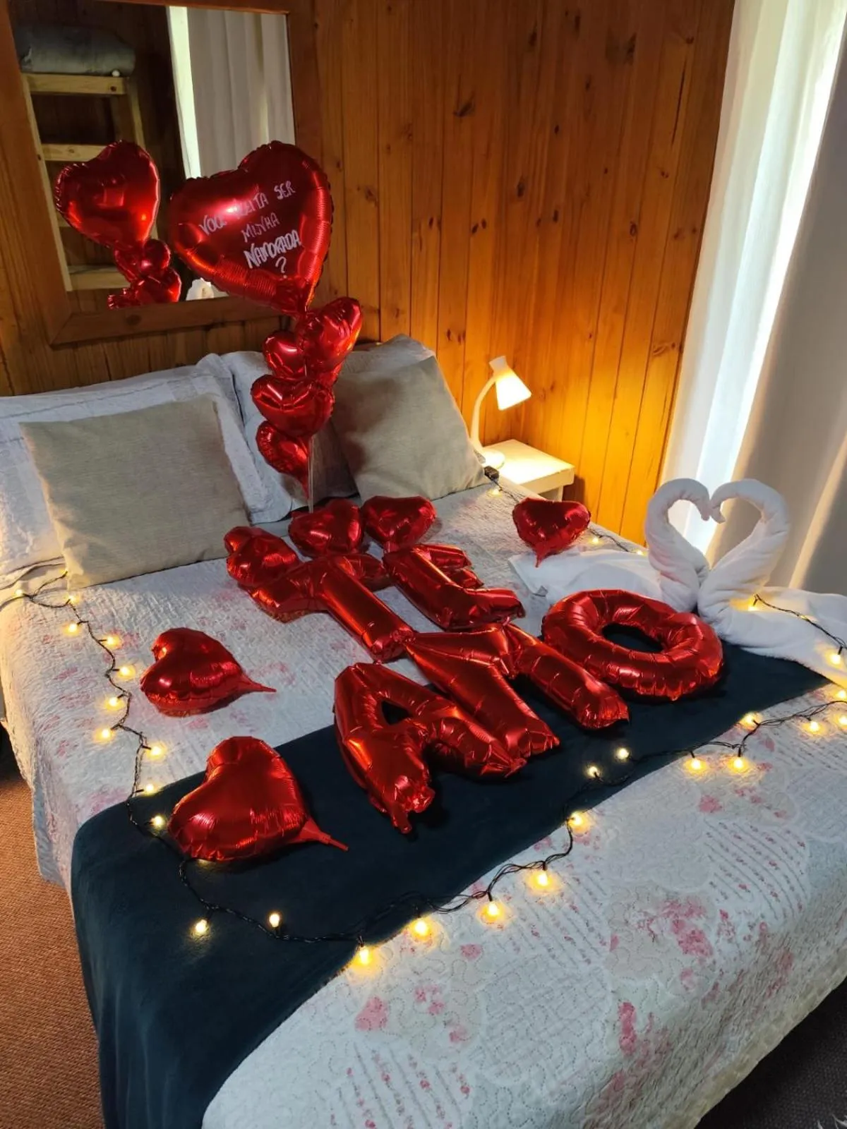 Bed in Pousada Chalé Suiço Bombinhas