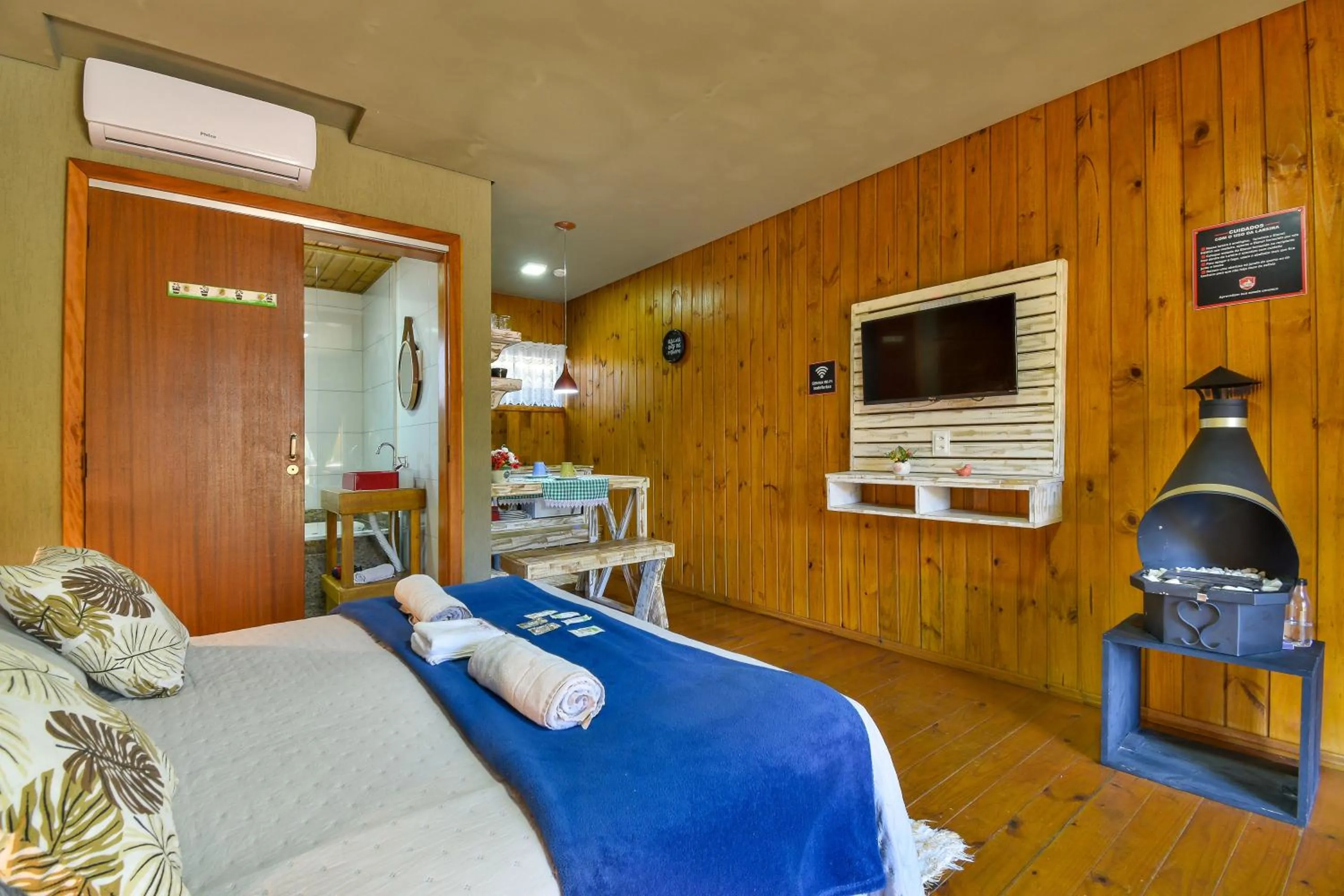 Bed in Pousada Chalé Suiço Bombinhas