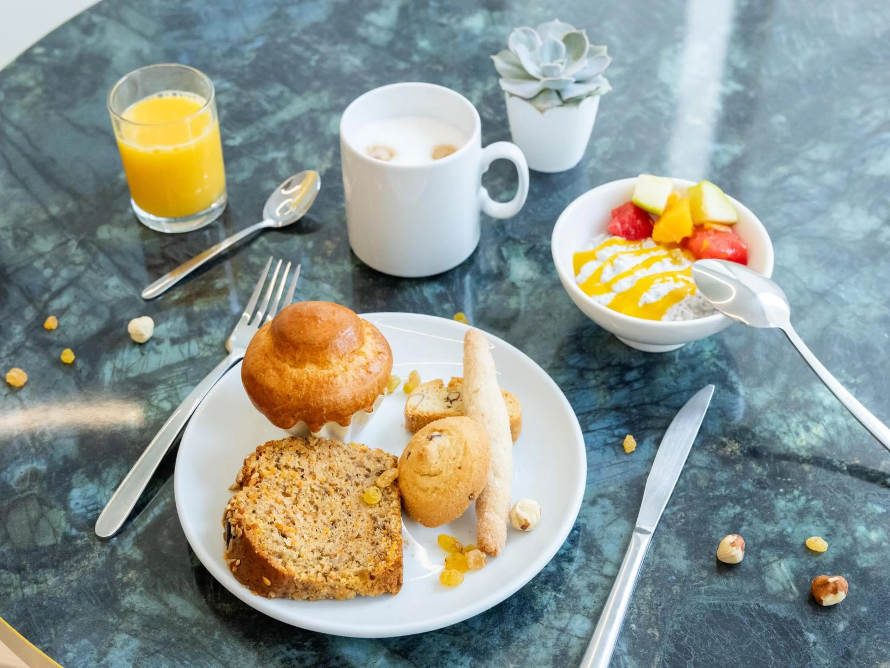 Breakfast in Novotel Suites Montpellier Antigone