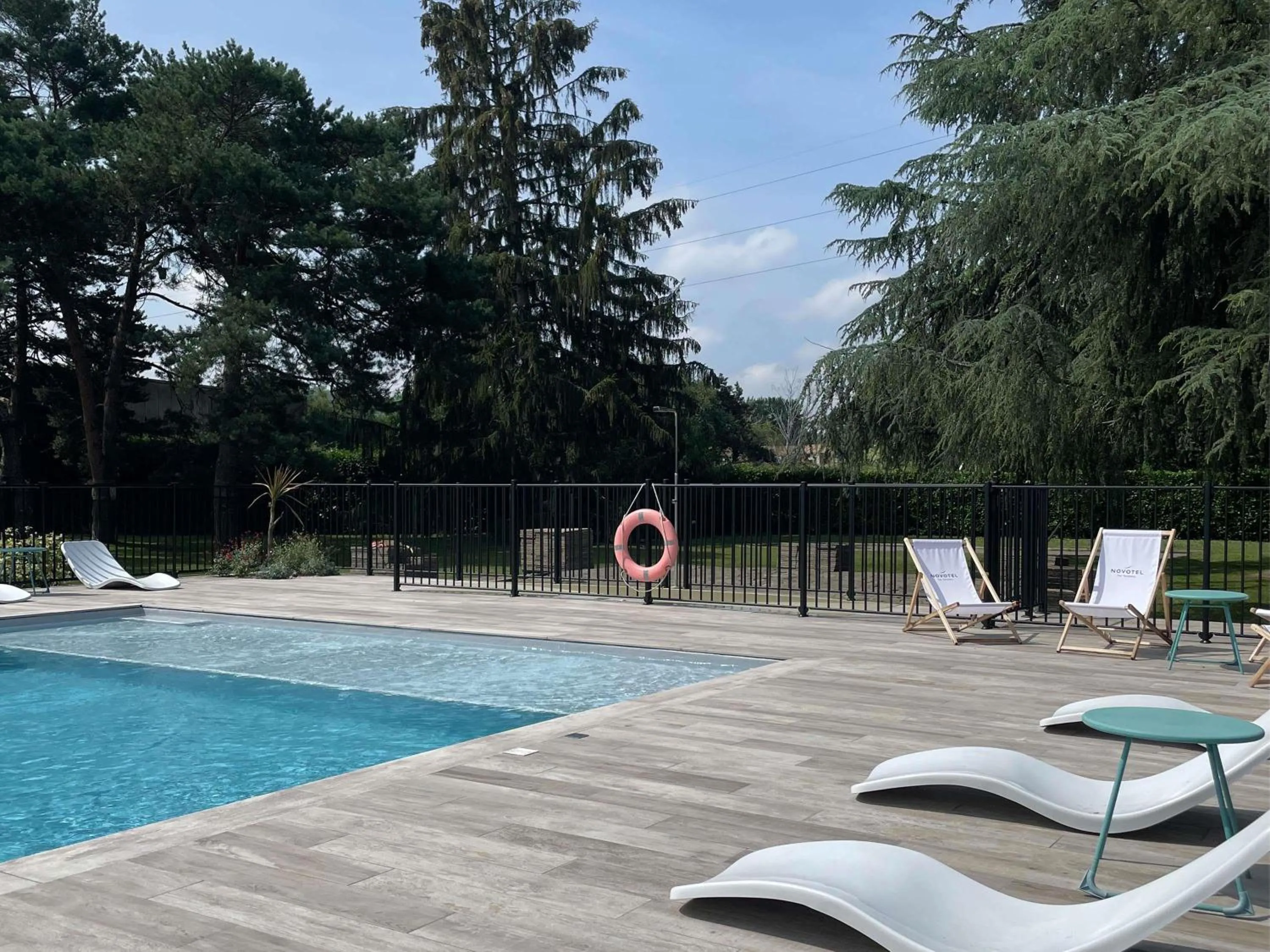 Pool view in Novotel Pau Pyrénées