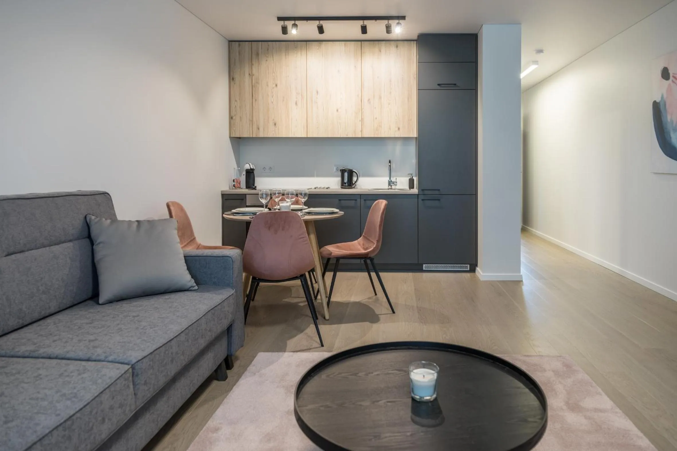 Kitchen or kitchenette in Apartment Hotel Laisve