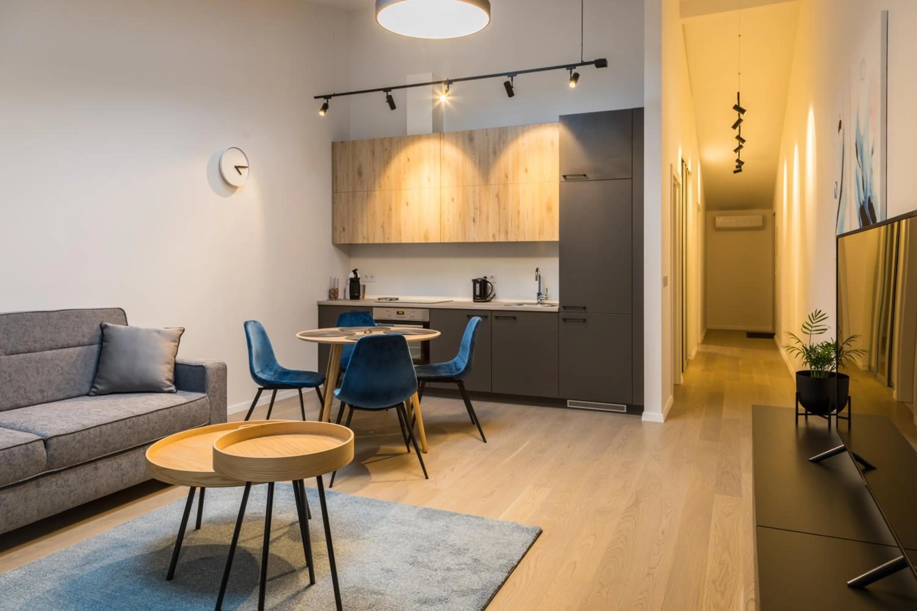 Kitchen or kitchenette in Apartment Hotel Laisve