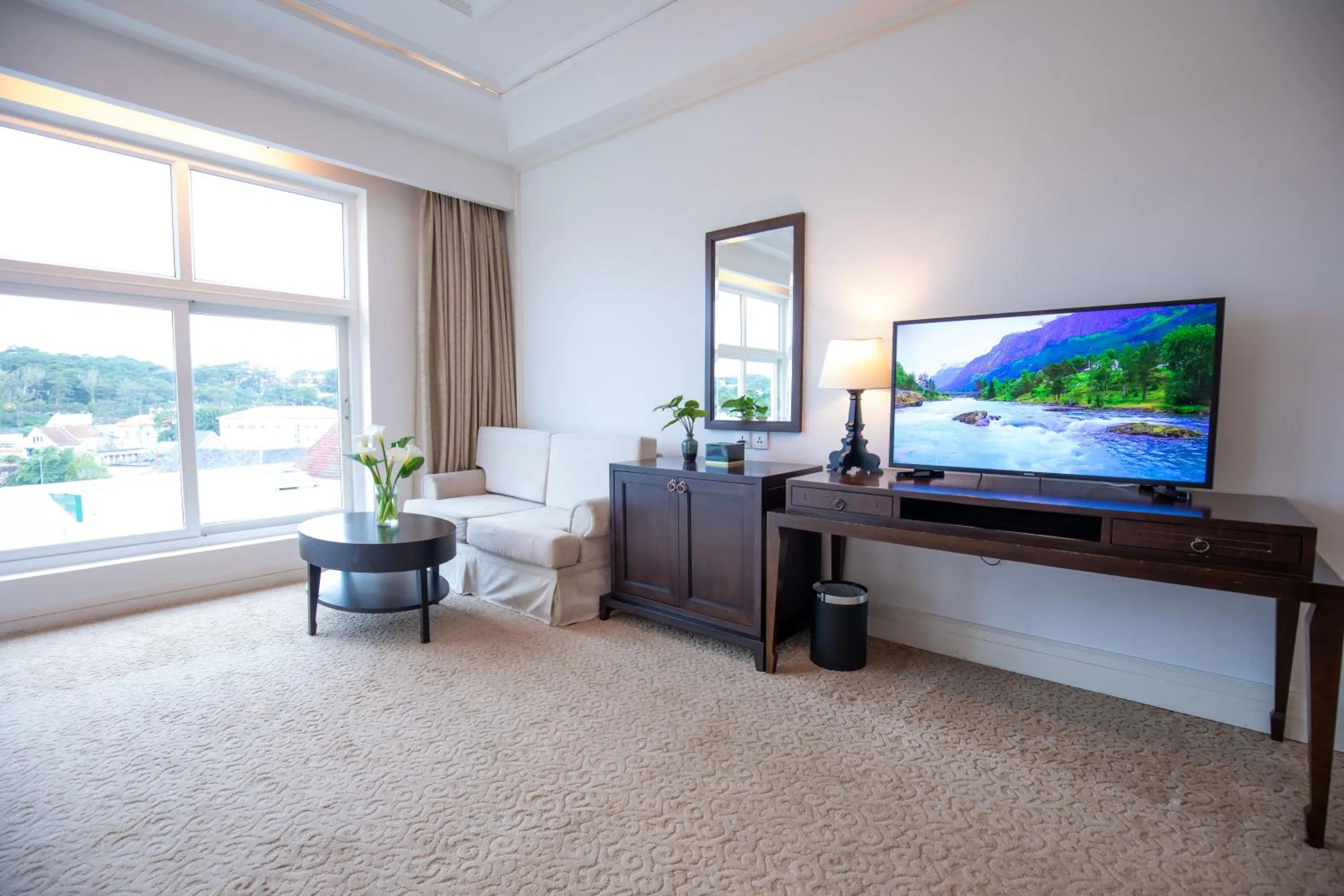 Seating area in La Sapinette Hotel Dalat