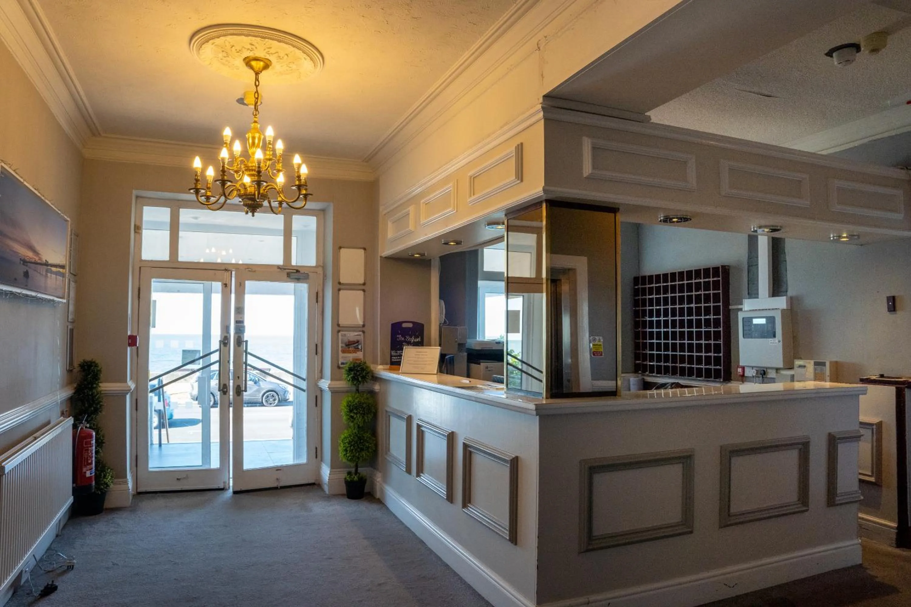 Lobby or reception in The Seafront Hotel by Compass Hospitality