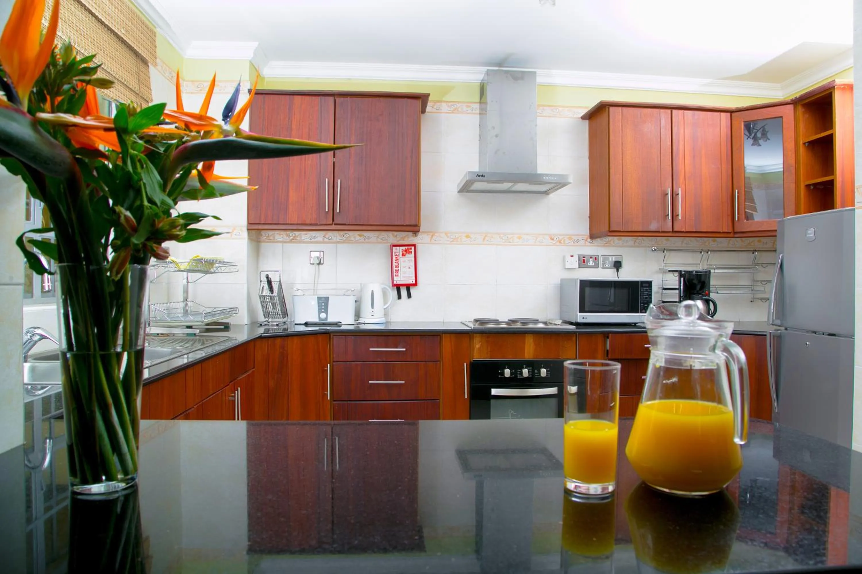 Kitchen or kitchenette in Batians Apartment Hotel