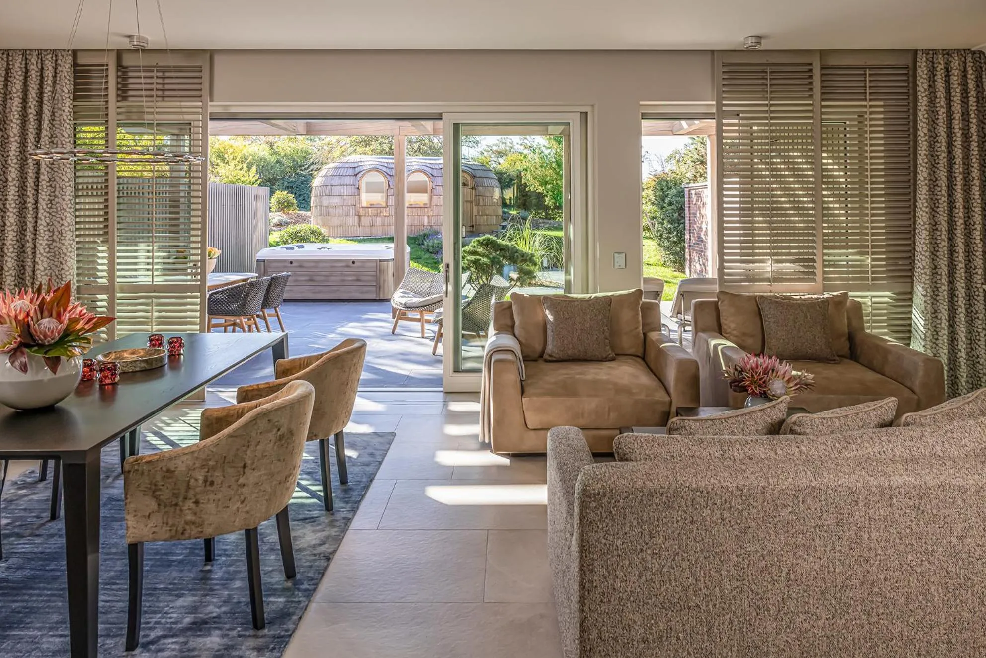 Living room in Weissenhaus Private Nature Luxury Resort