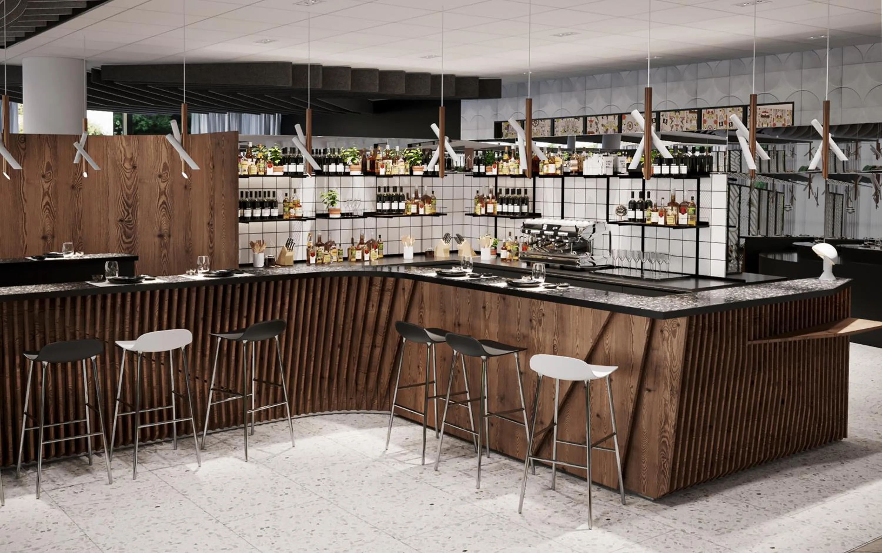 Lounge or bar in Novotel Poitiers Site du Futuroscope