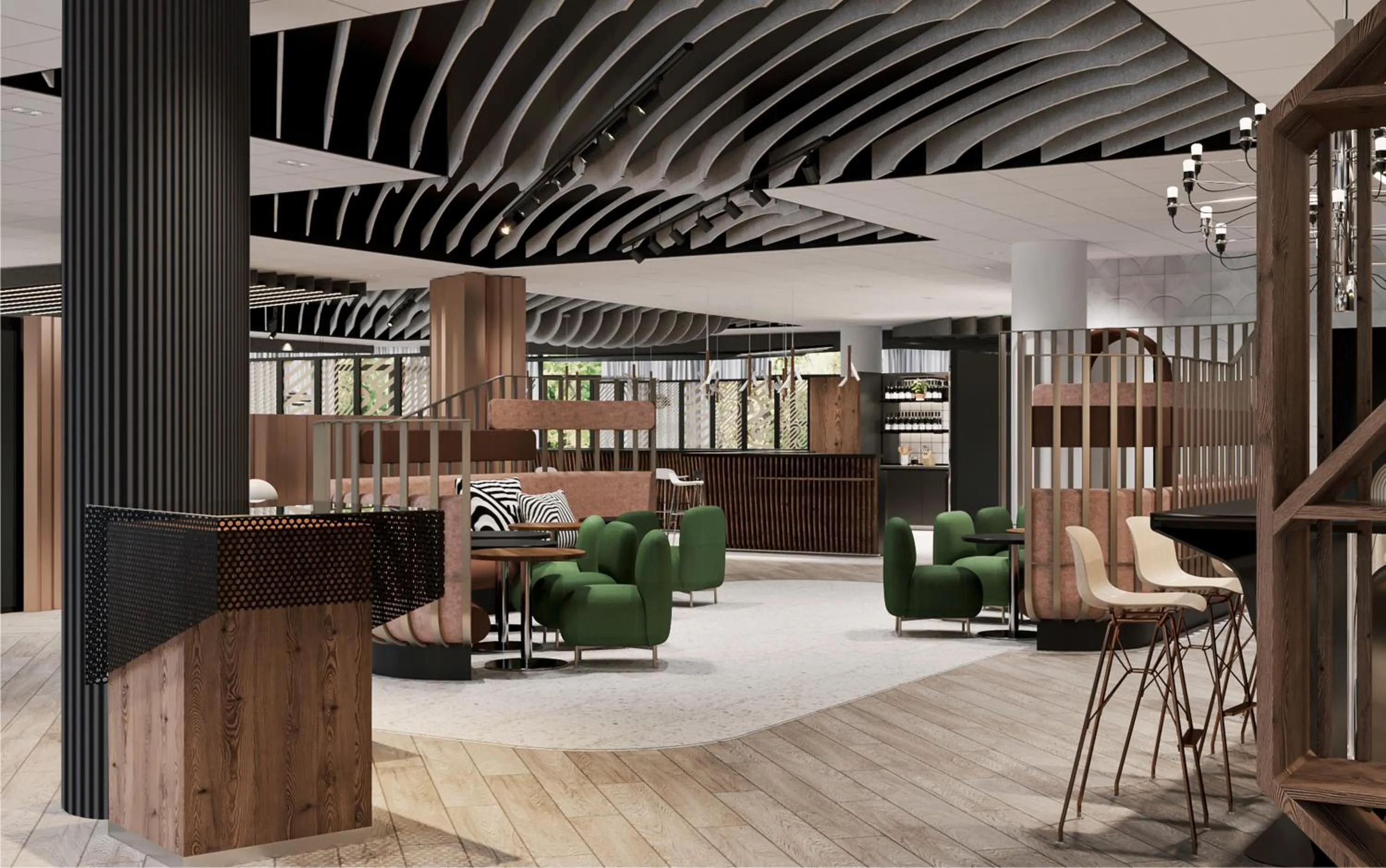 Lobby or reception in Novotel Poitiers Site du Futuroscope