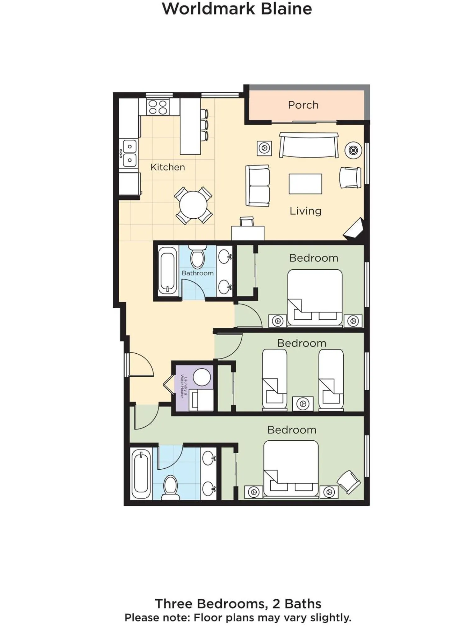 Floor plan in WorldMark Blaine