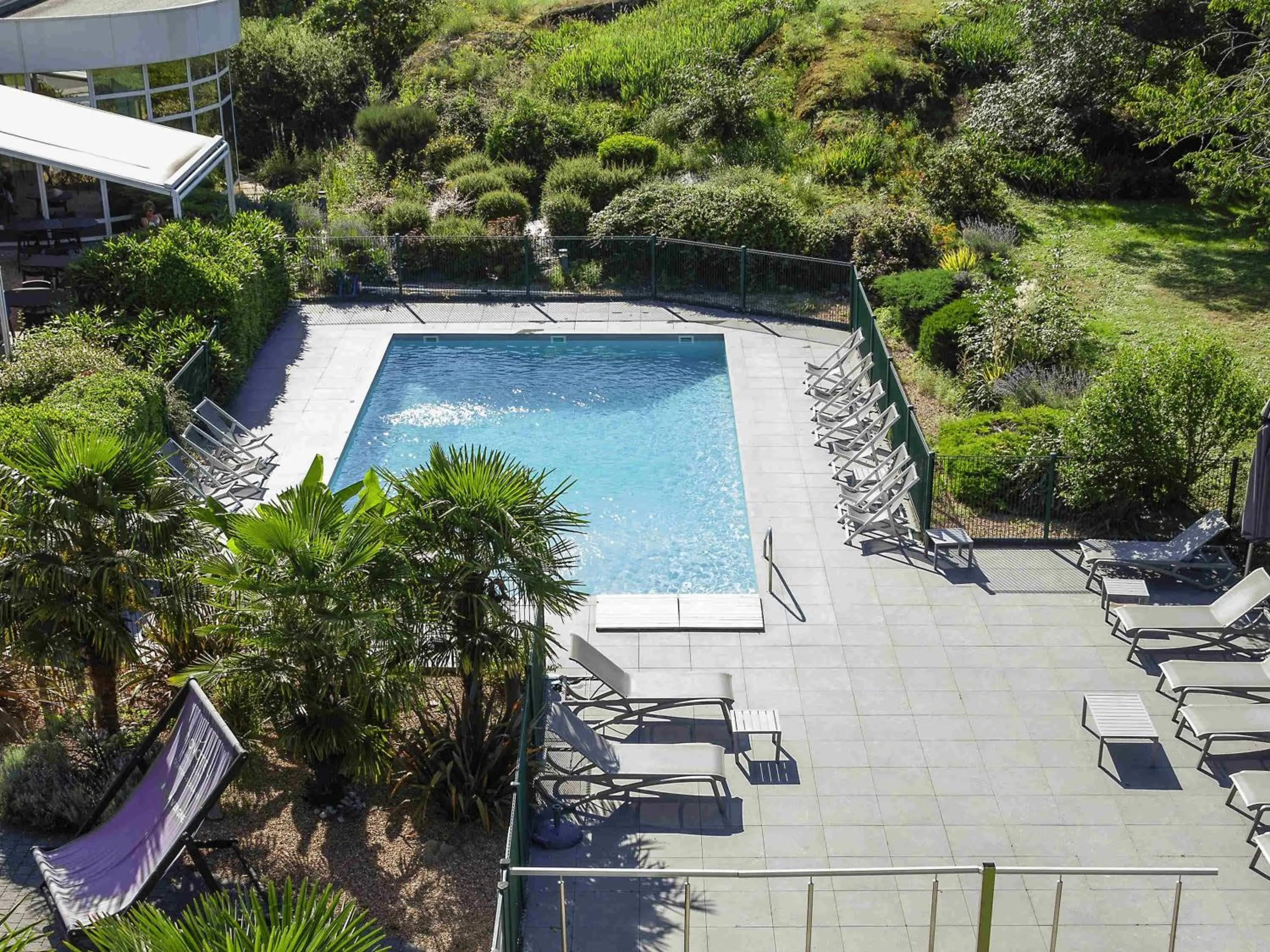 Pool view in Novotel Clermont-Ferrand