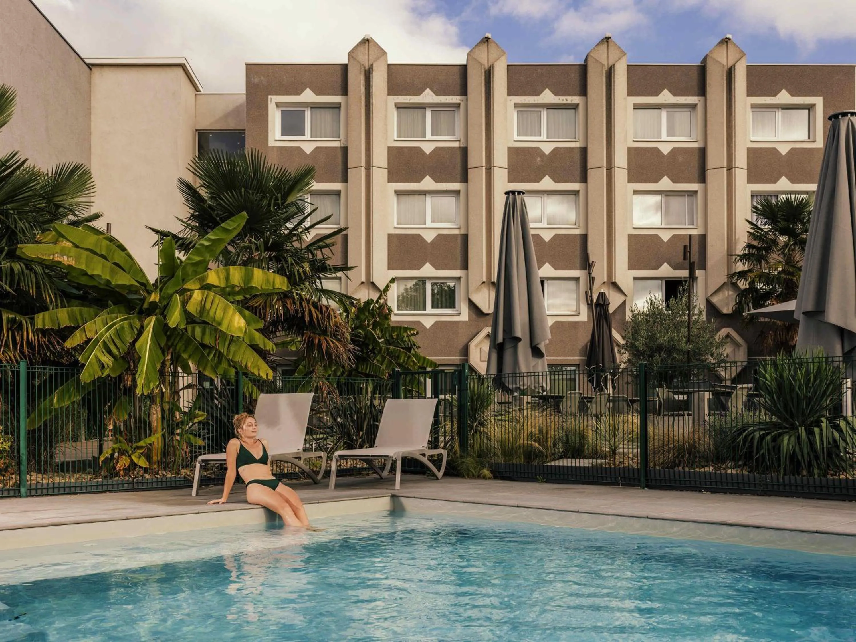 Pool view in Novotel Clermont-Ferrand