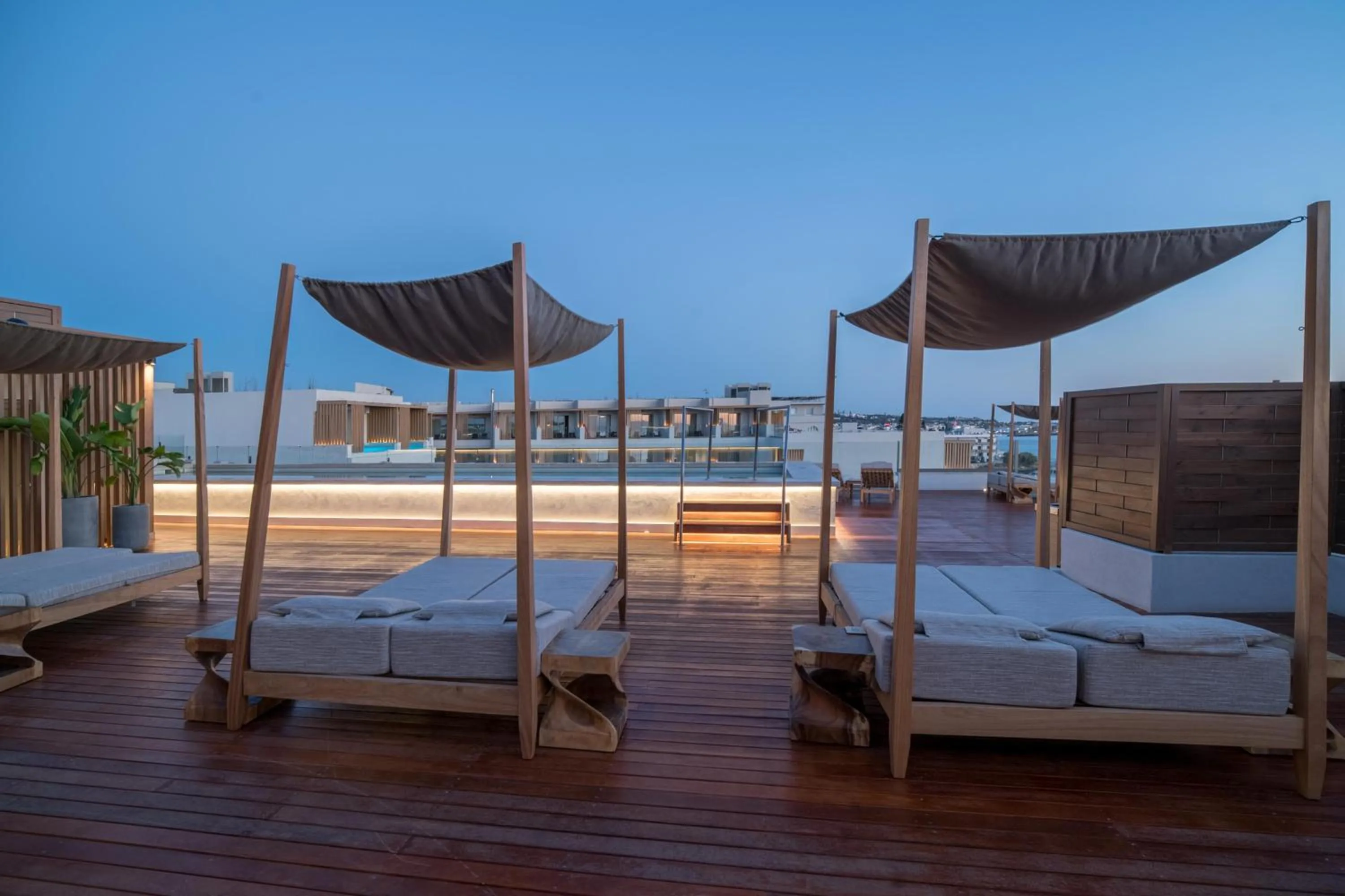 Swimming pool, Bed in AKASHA Beach Hotel & Spa