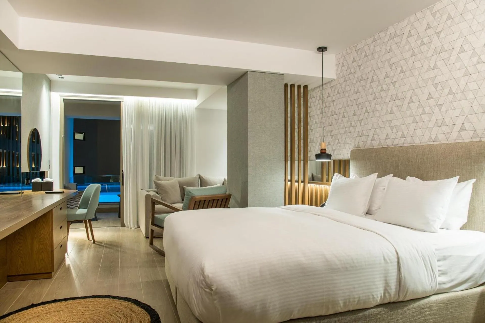 Photo of the whole room, Bed in AKASHA Beach Hotel & Spa