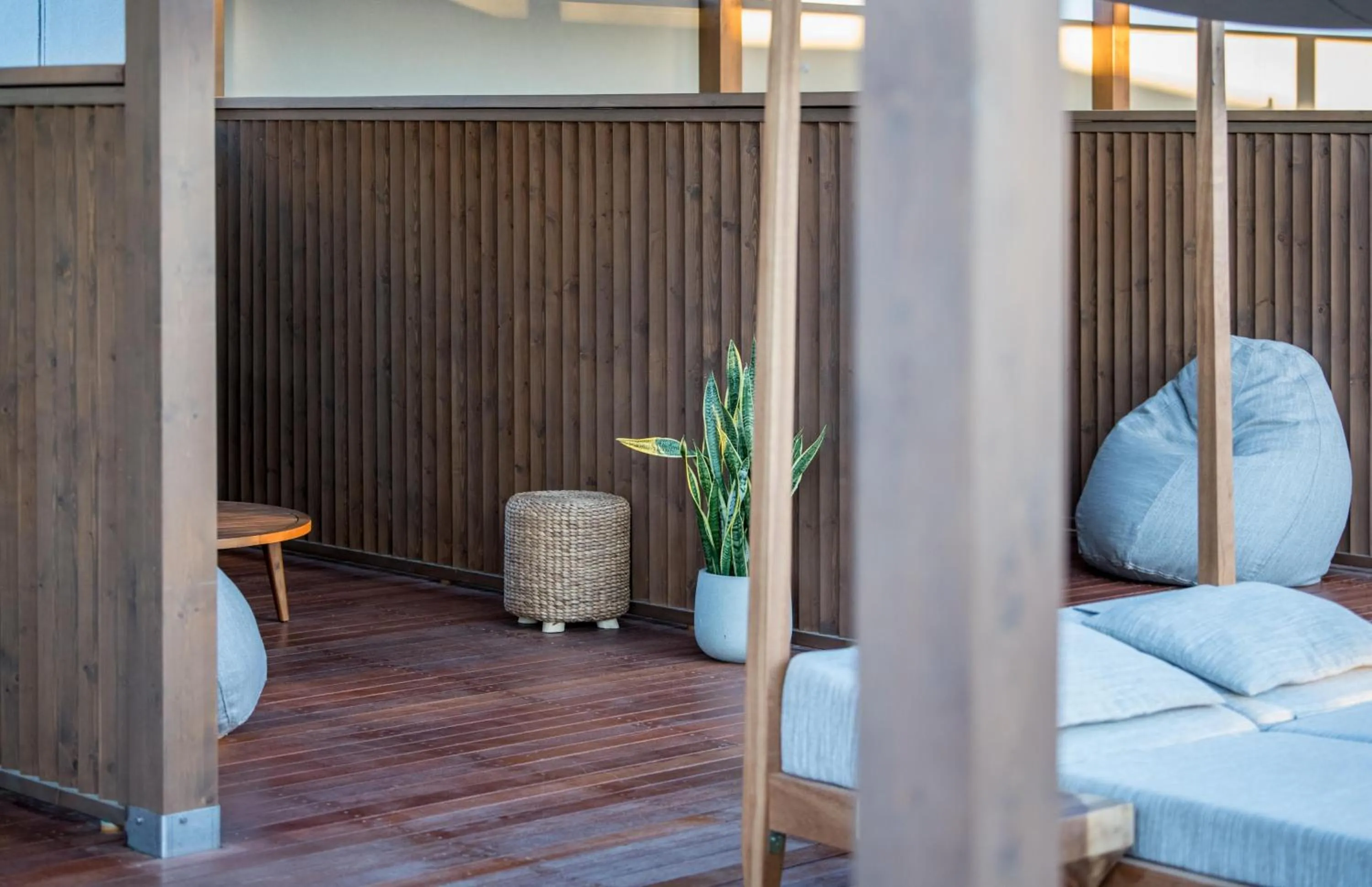 Balcony/Terrace, Bed in AKASHA Beach Hotel & Spa