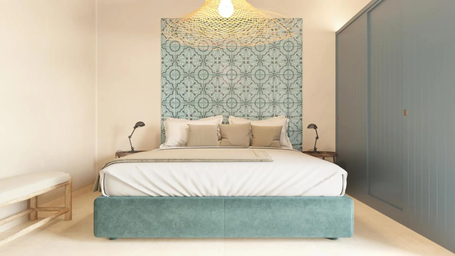 Bedroom, Bed in Resort Capo Bianco