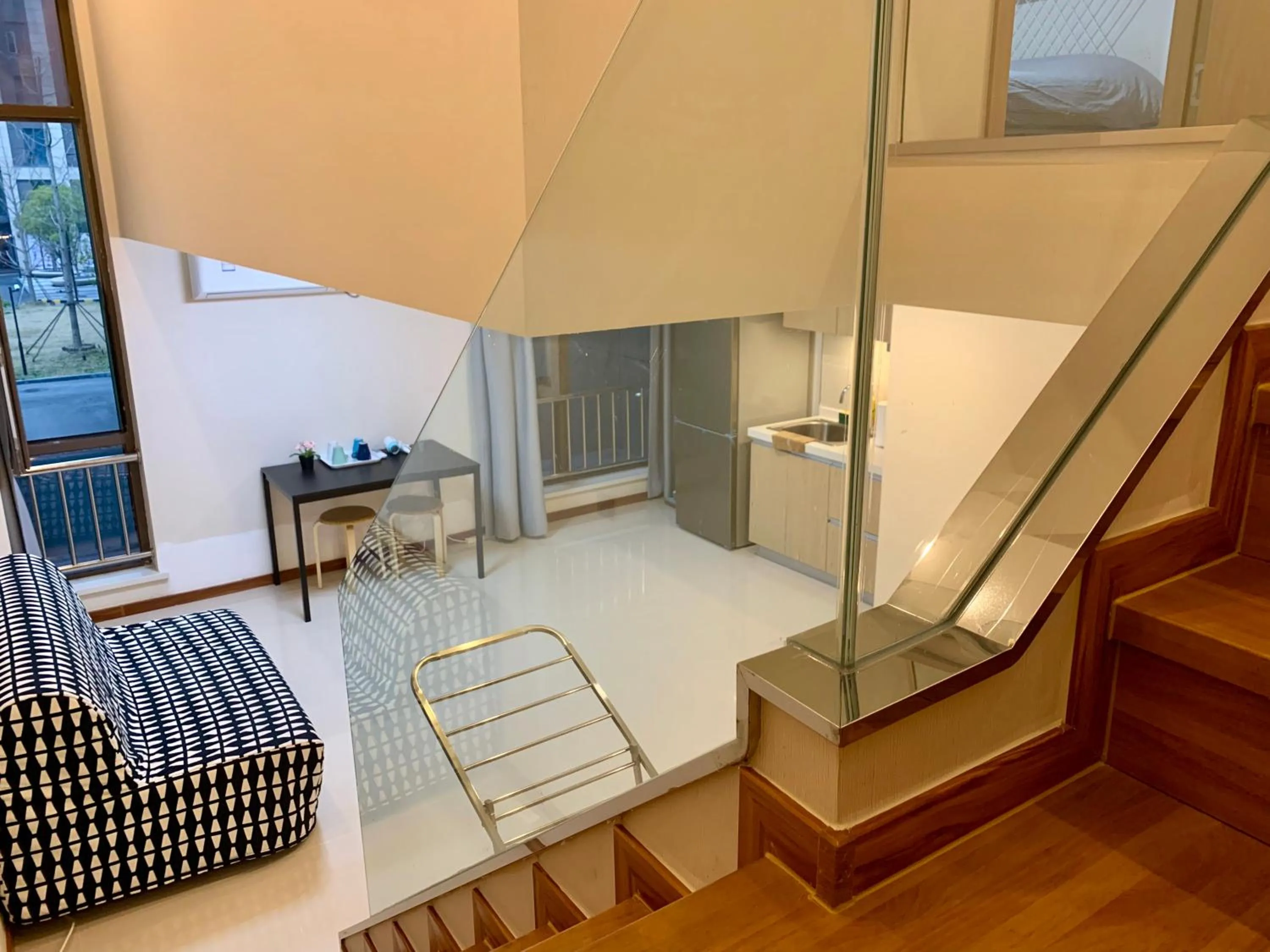 Bed in iNestin Shanghai Apt Waigaoqiao