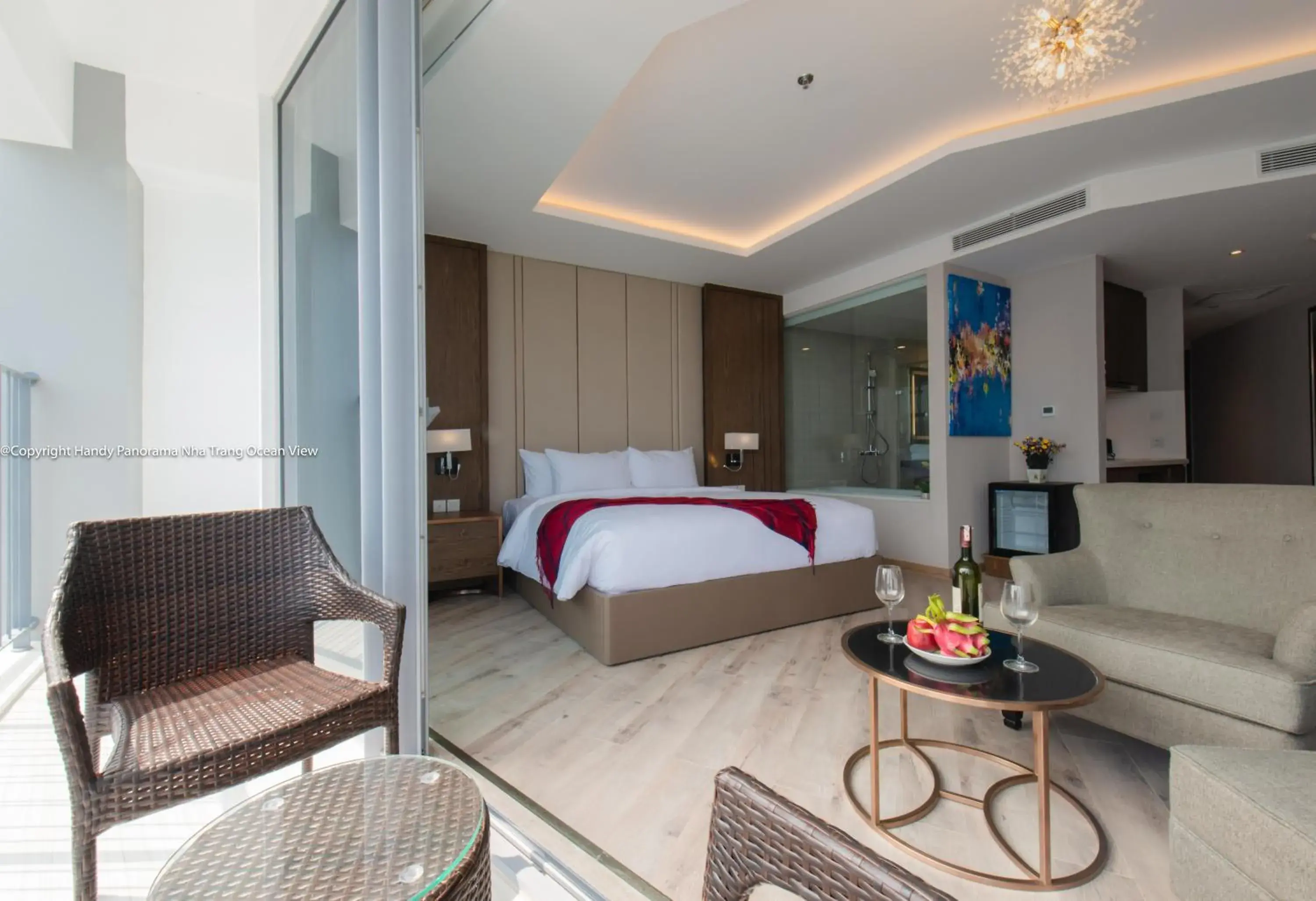 Bed in Handy Panorama Nha Trang Condotel Bed in Handy Panorama Nha Trang Condotel