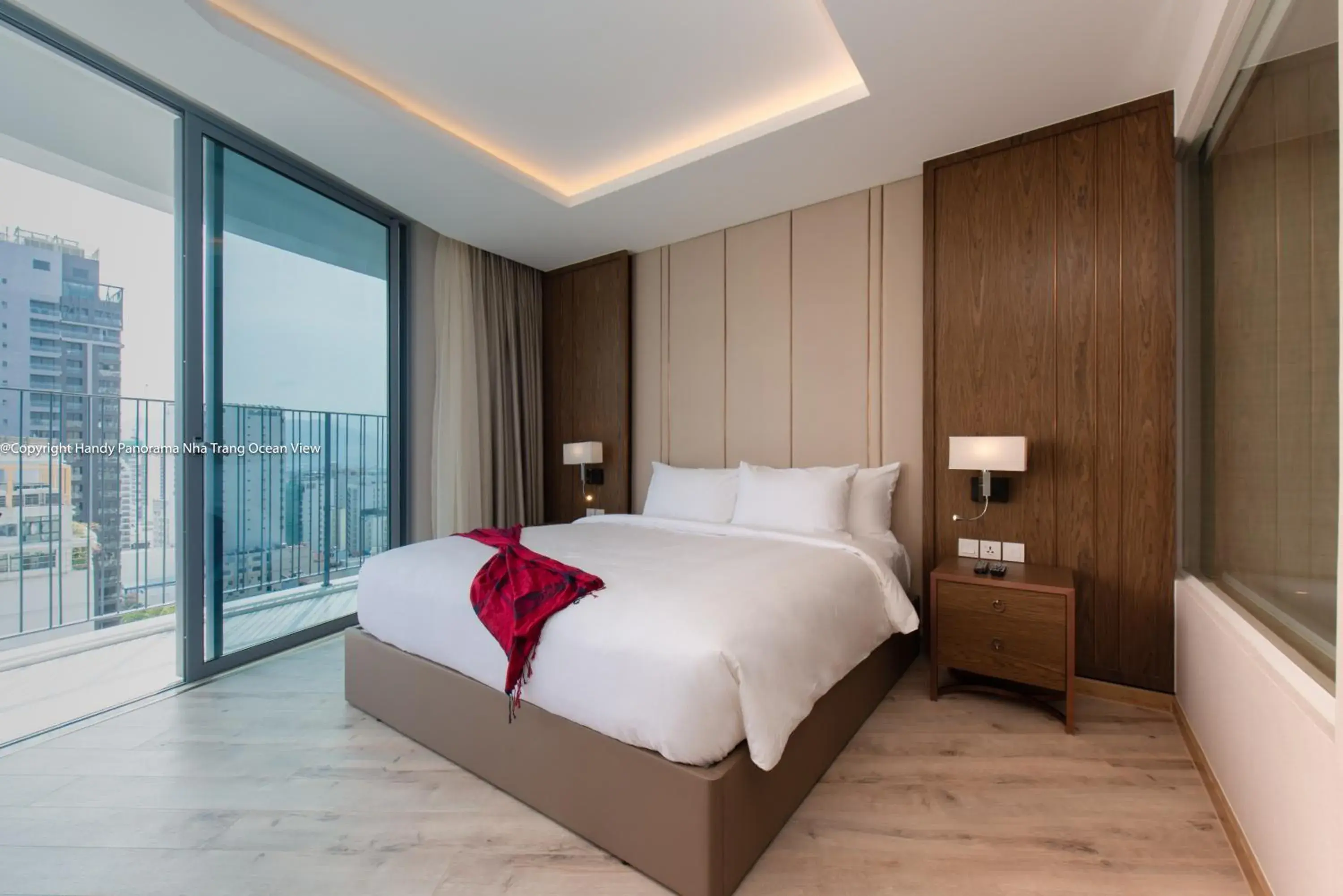 Bed in Handy Panorama Nha Trang Condotel Bed in Handy Panorama Nha Trang Condotel