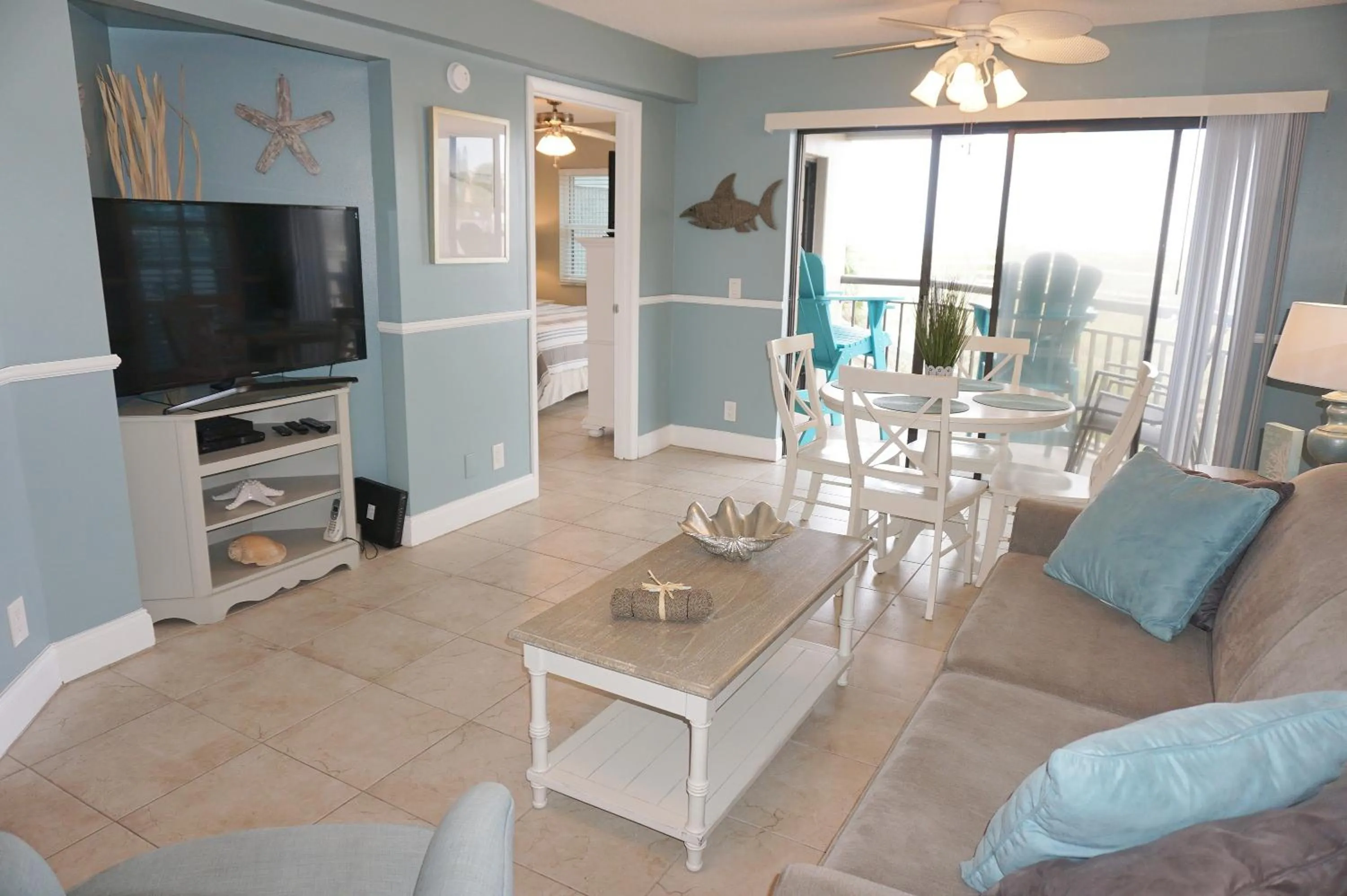 Living room in Gulf Strand Resort by Travel Resort Services