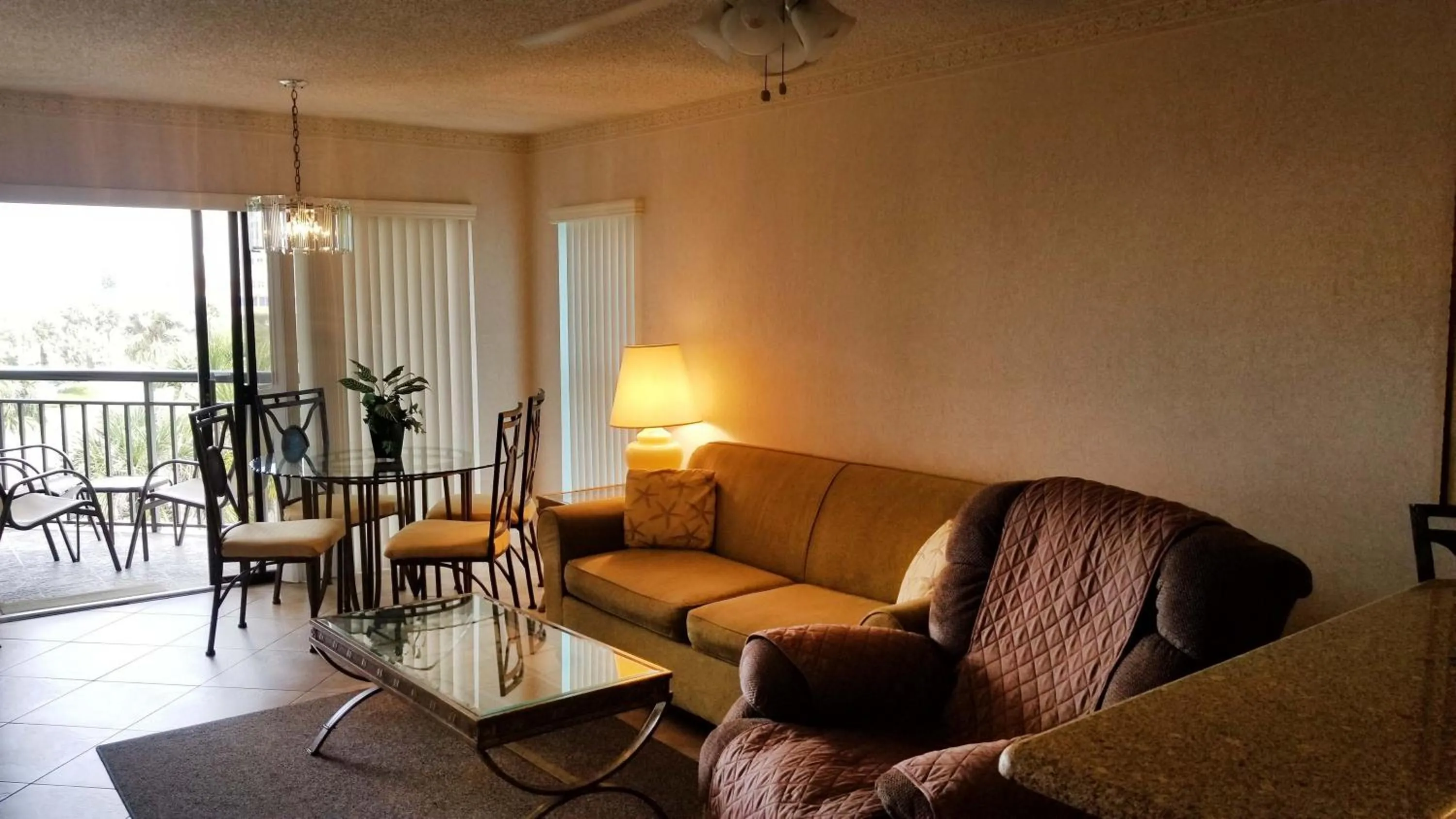 Living room in Gulf Strand Resort by Travel Resort Services