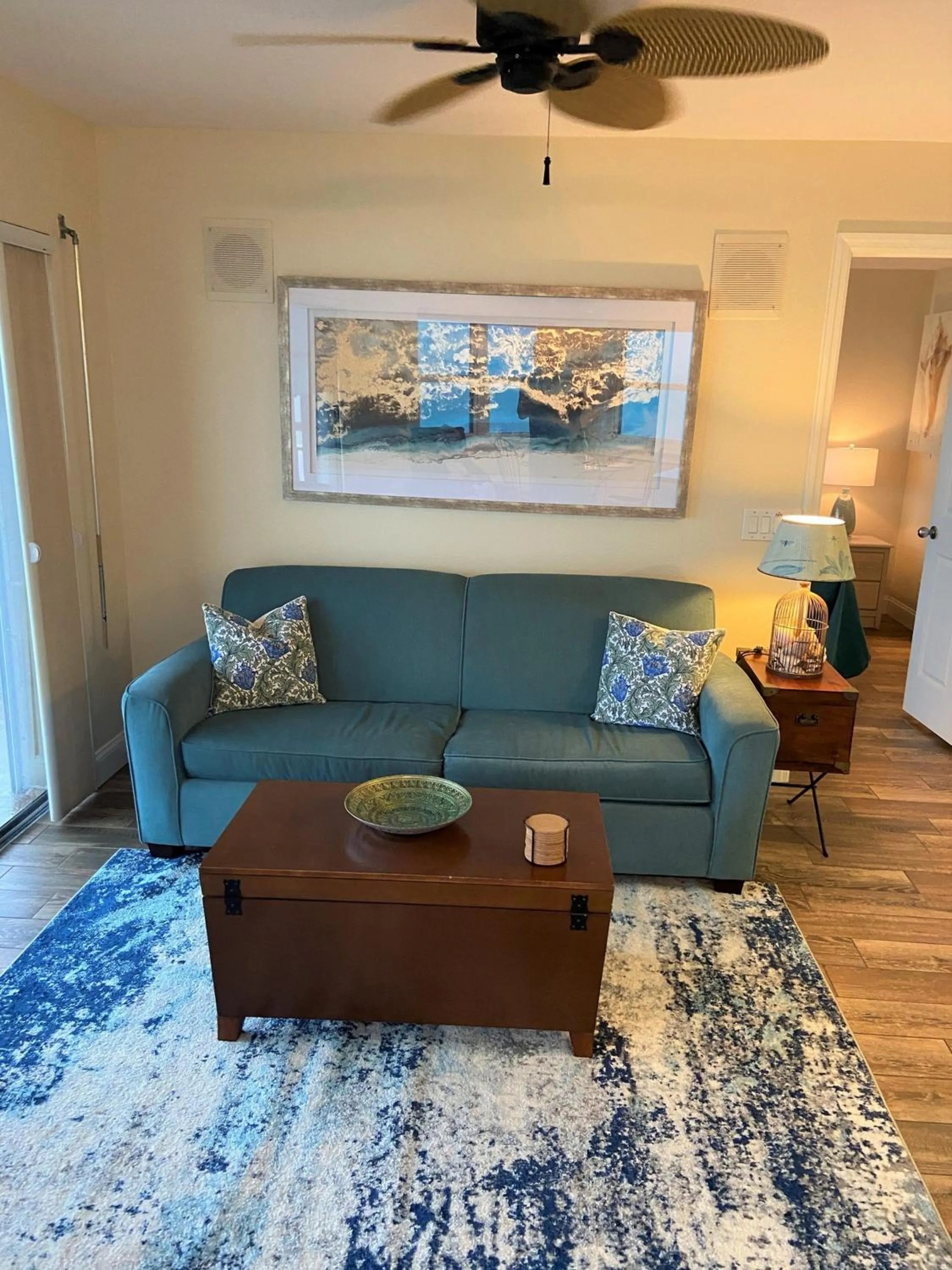 Living room in Gulf Strand Resort by Travel Resort Services